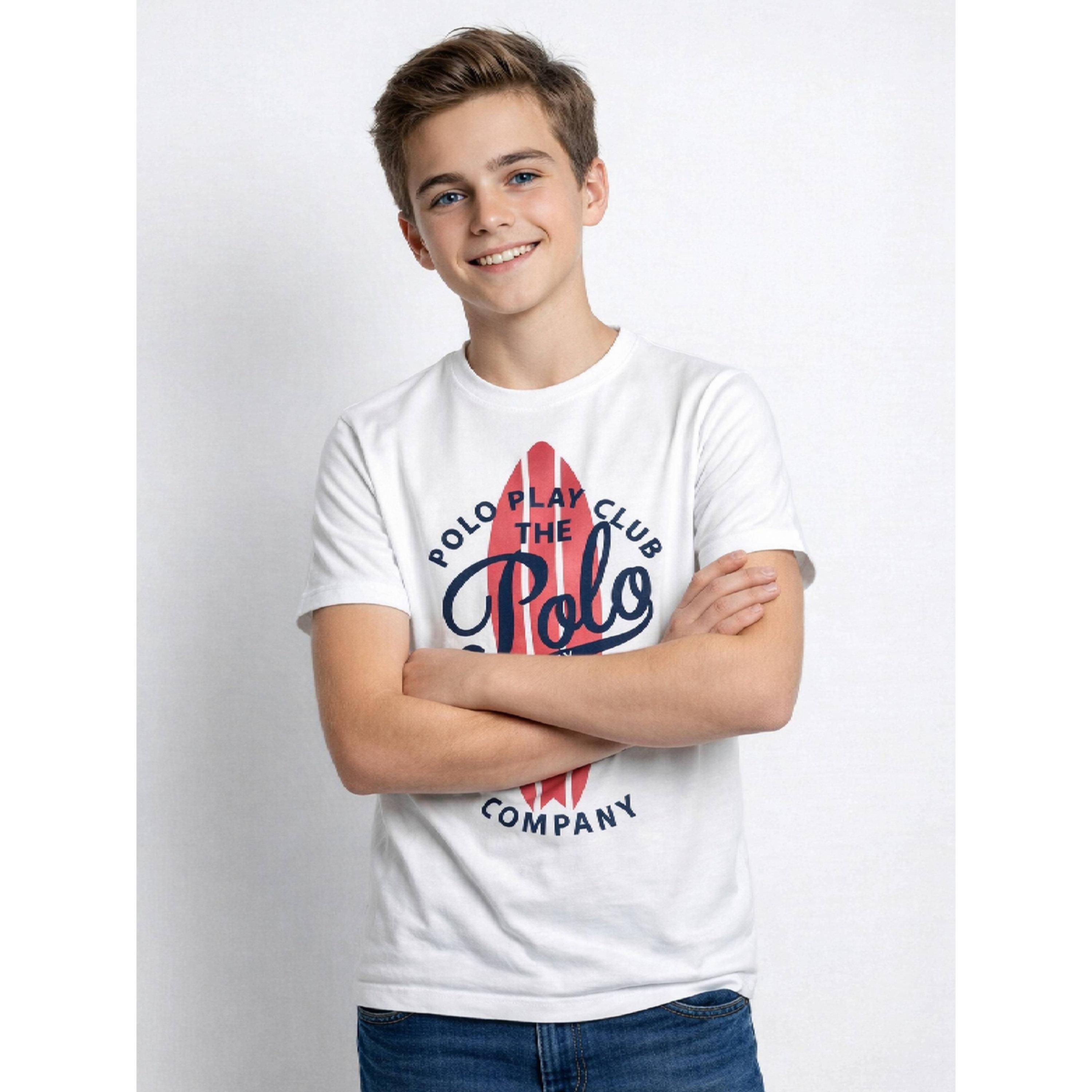 تيشيرت بياقة دائرية وشعار جرافيك للأولاد-boys-clothing-tshirtsandpolos-image-3
