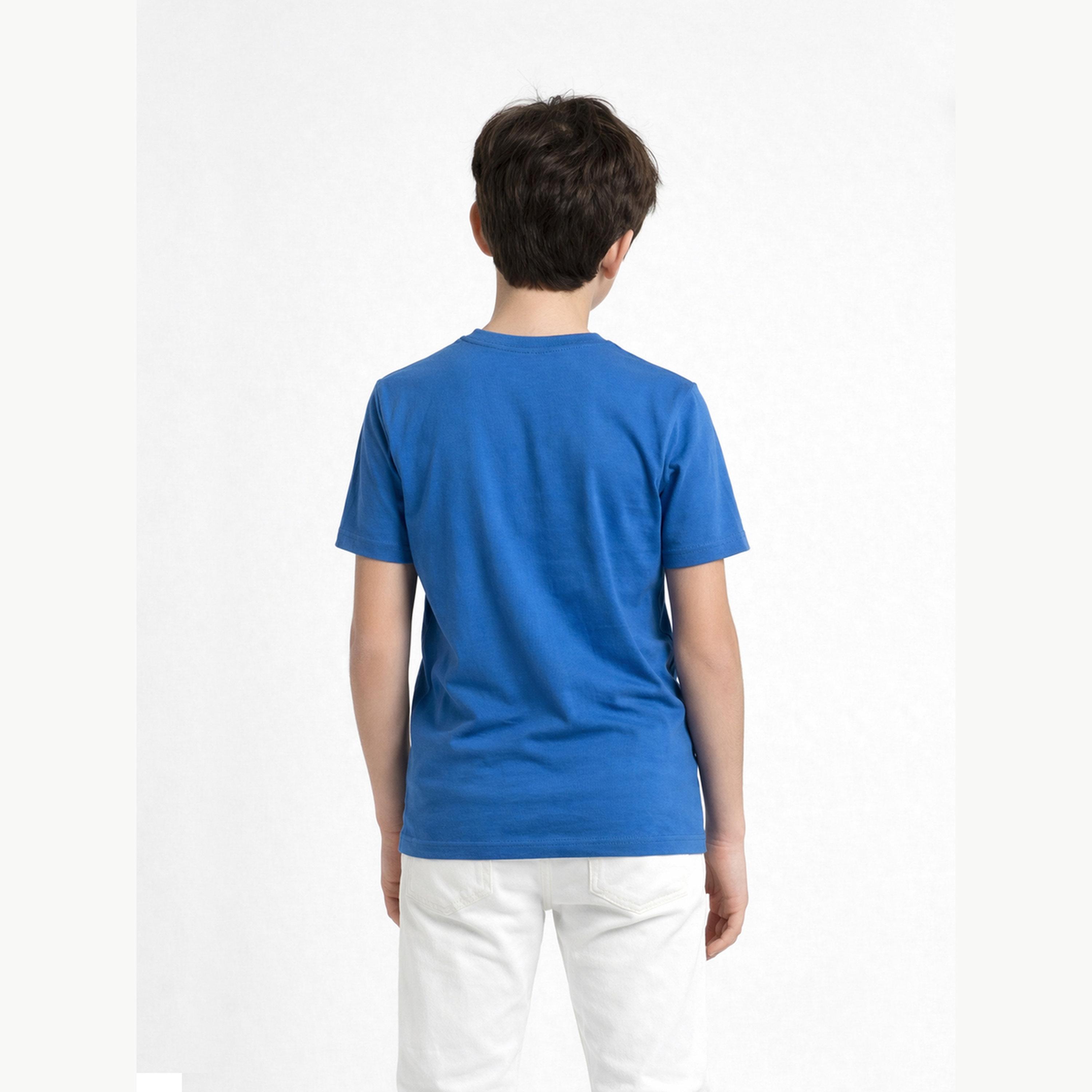 تيشيرت بياقة دائرية وشعار جرافيك للأولاد-boys-clothing-tshirtsandpolos-image-3