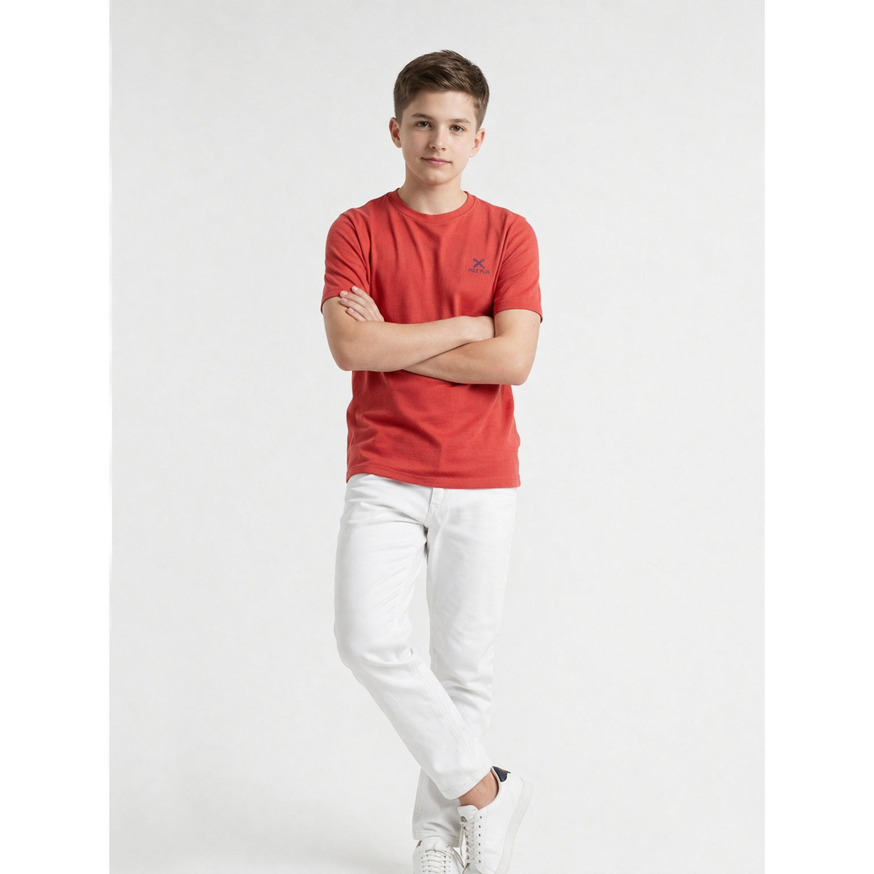 تيشيرت بياقة دائرية وشعار جرافيك للأولاد-boys-clothing-tshirtsandpolos-image-2
