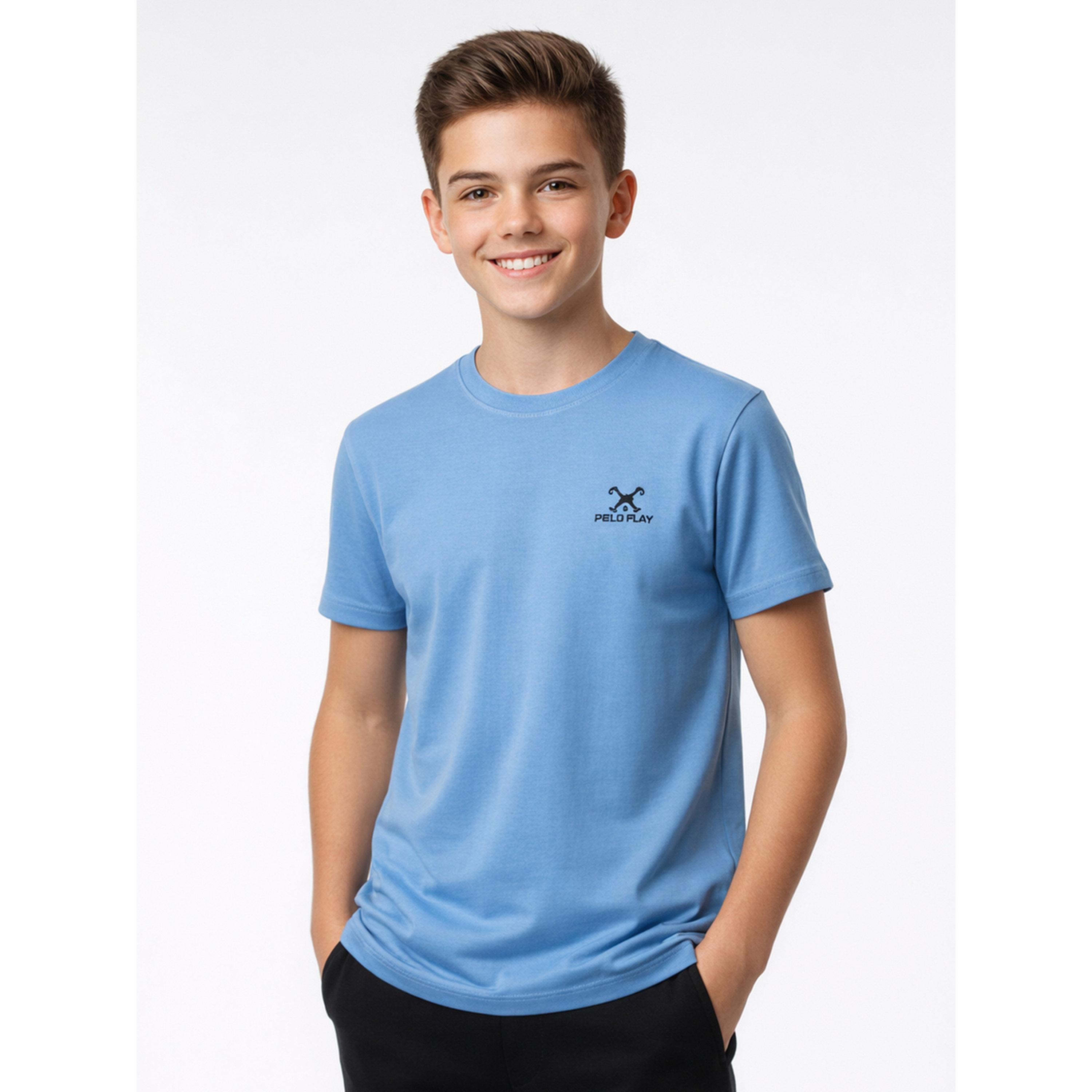 تيشيرت بياقة دائرية وشعار للأولاد-boys-clothing-tshirtsandpolos-image-1