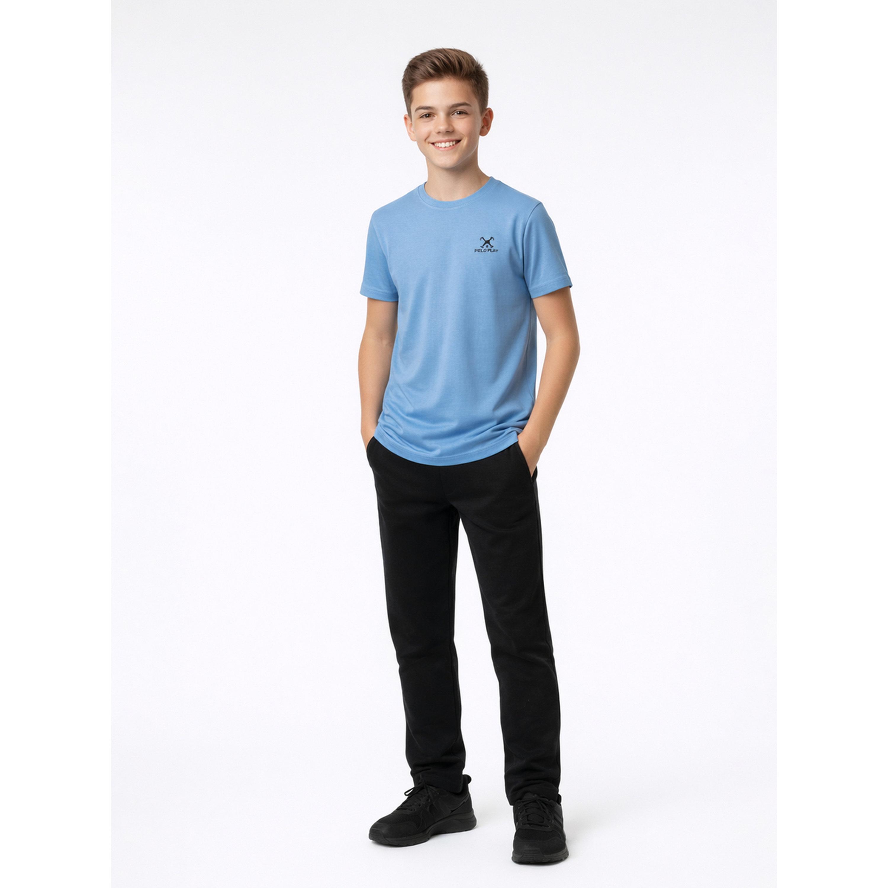 تيشيرت بياقة دائرية وشعار للأولاد-boys-clothing-tshirtsandpolos-image-2