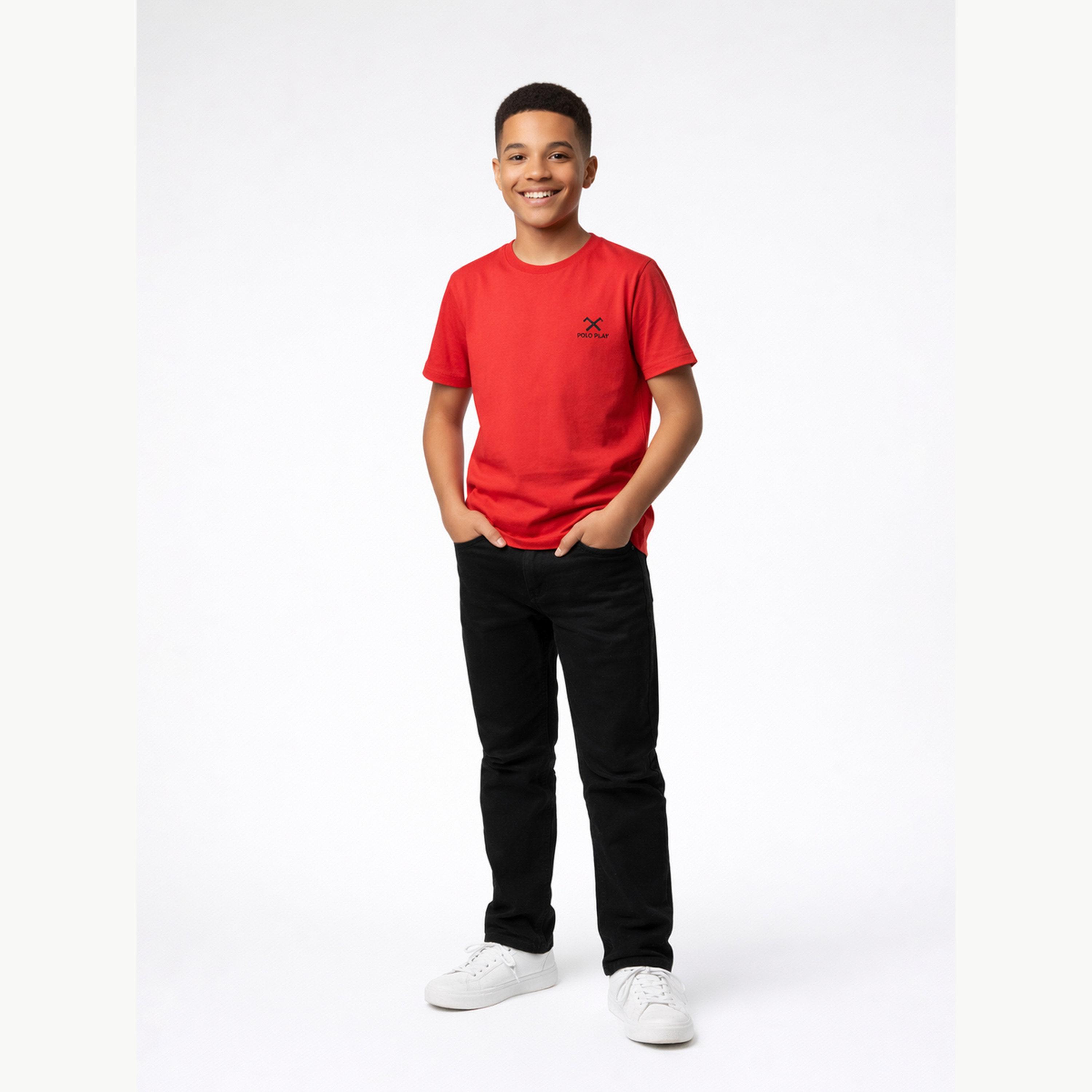 Polo Play X Styli Teen Boys Logo Crew Neck T-Shirt-boys-clothing-tshirtsandpolos-image-2
