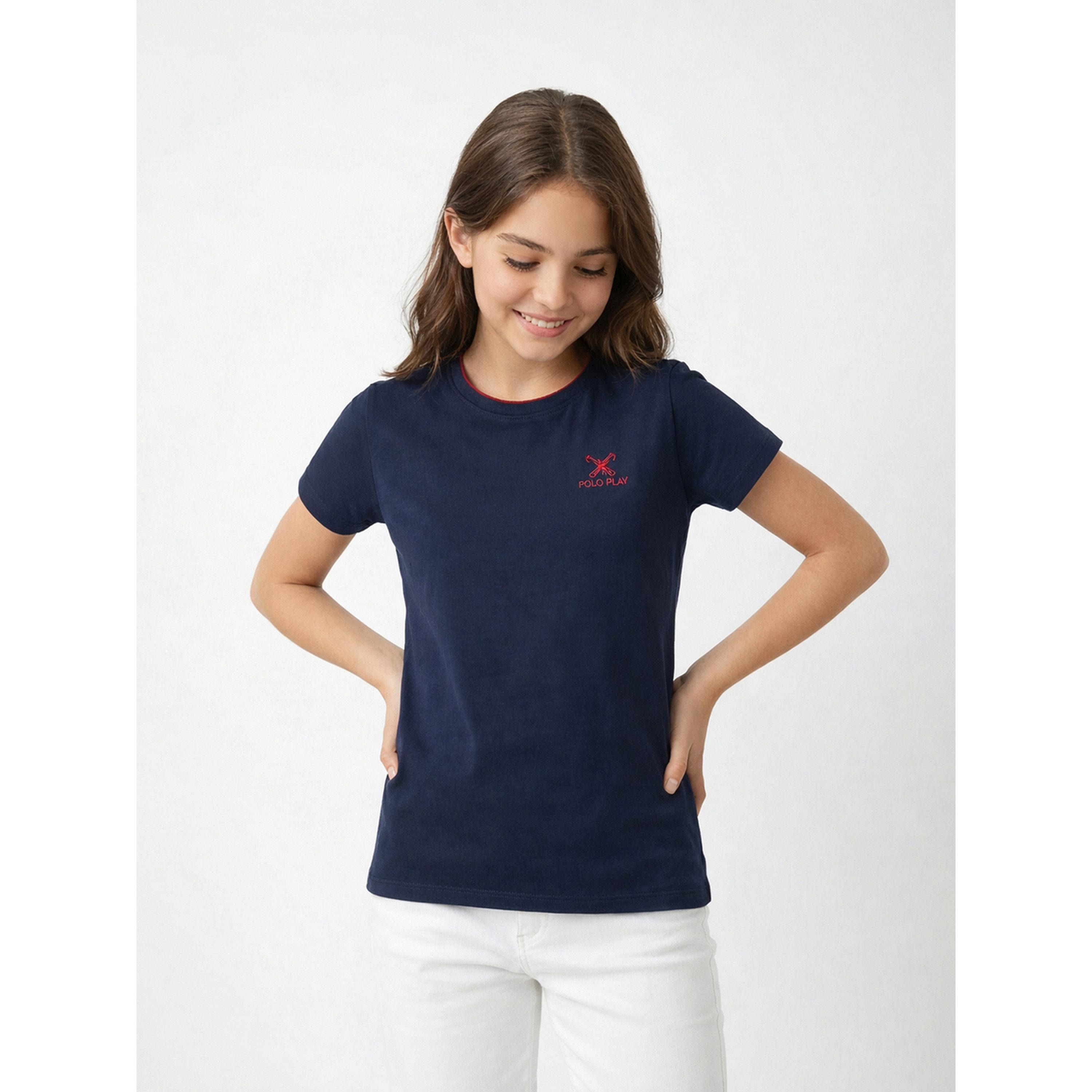 Polo Play X Styli Teen Girls Logo Crew Neck T-Shirt-girls-clothing-tshirts-image-1