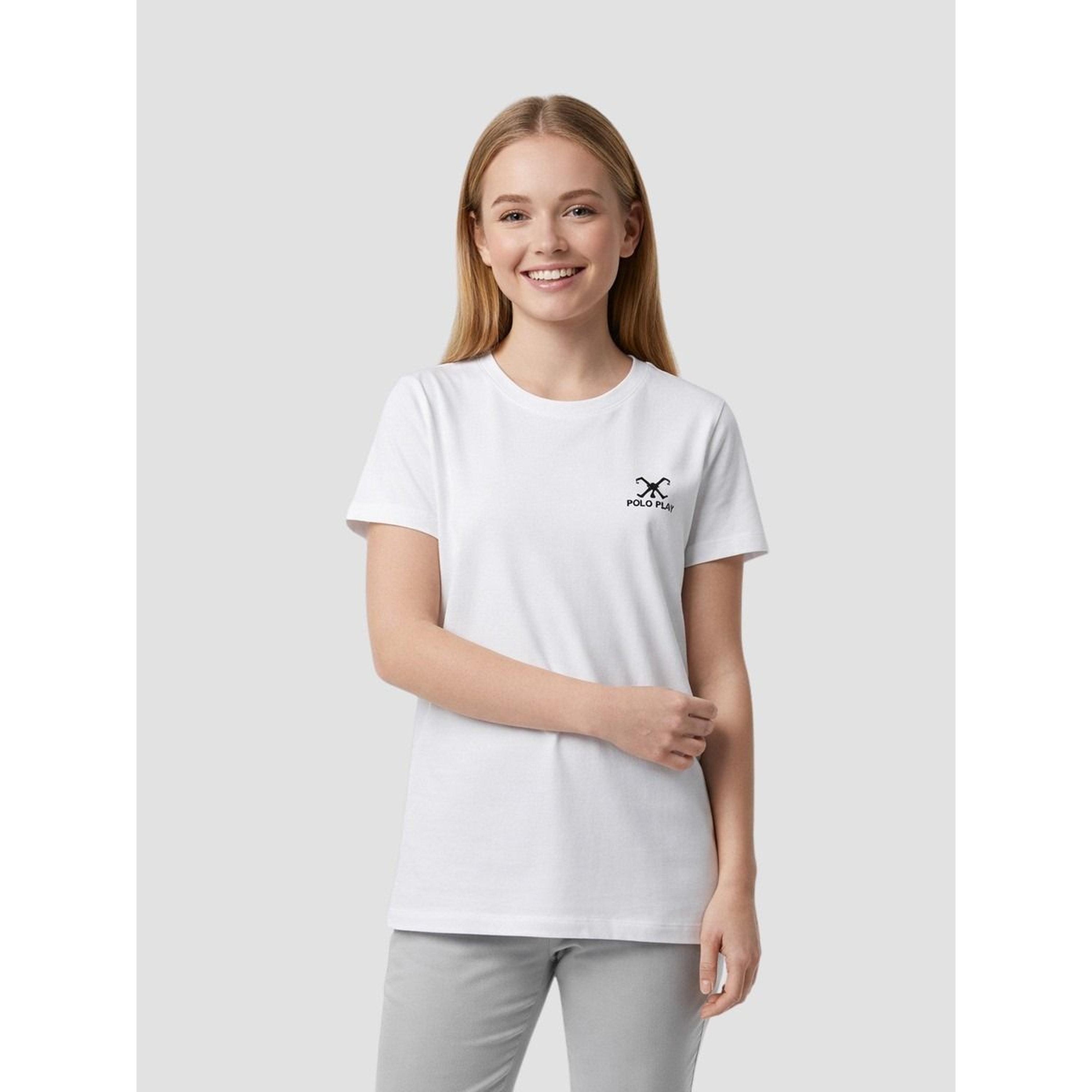 تيشيرت بياقة دائرية وشعار للبنات-girls-clothing-tshirts-image-1