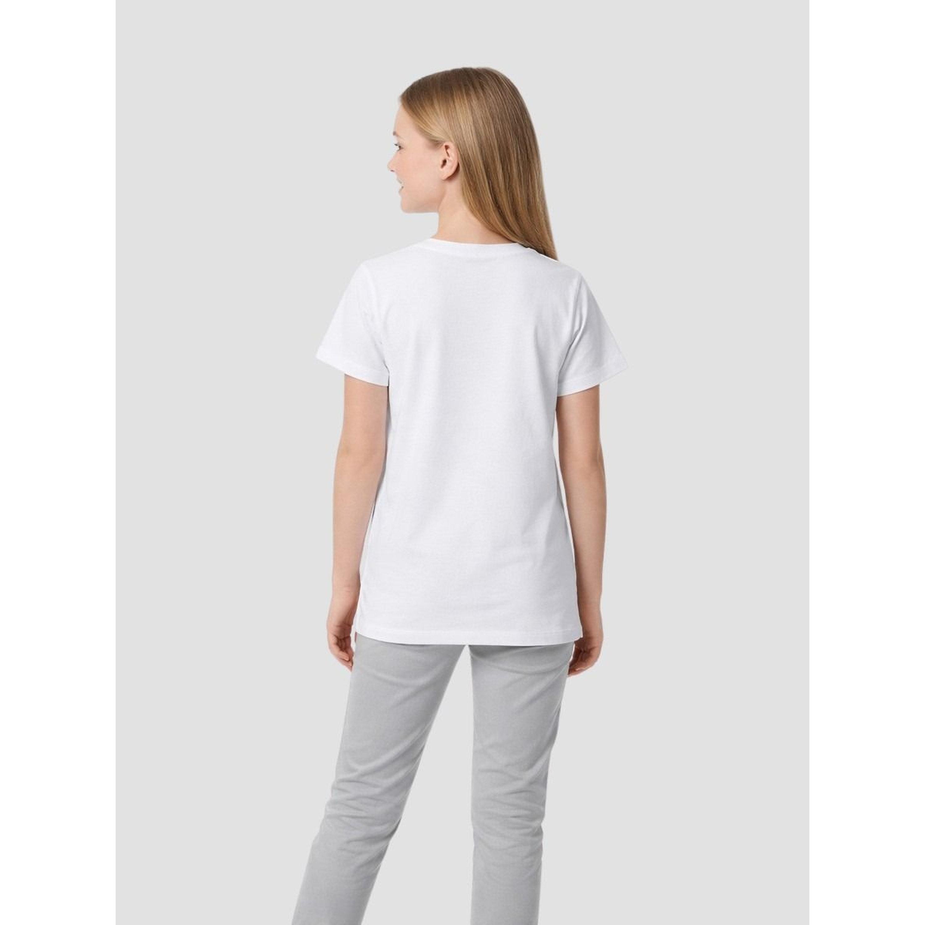تيشيرت بياقة دائرية وشعار للبنات-girls-clothing-tshirts-image-3