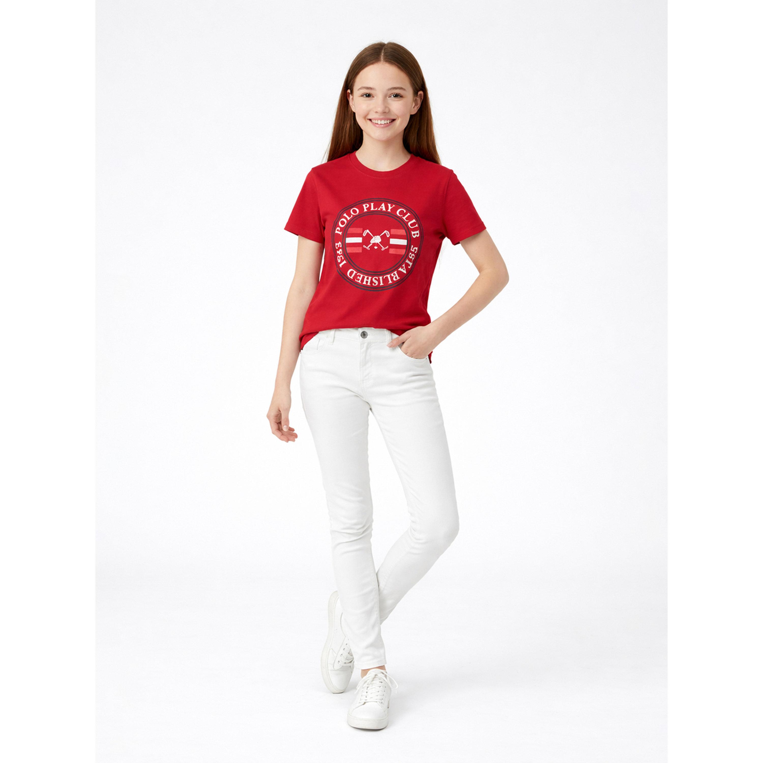 Polo Play X Styli Teen Girls Graphic Logo Crew Neck T-Shirt-girls-clothing-tshirts-image-2