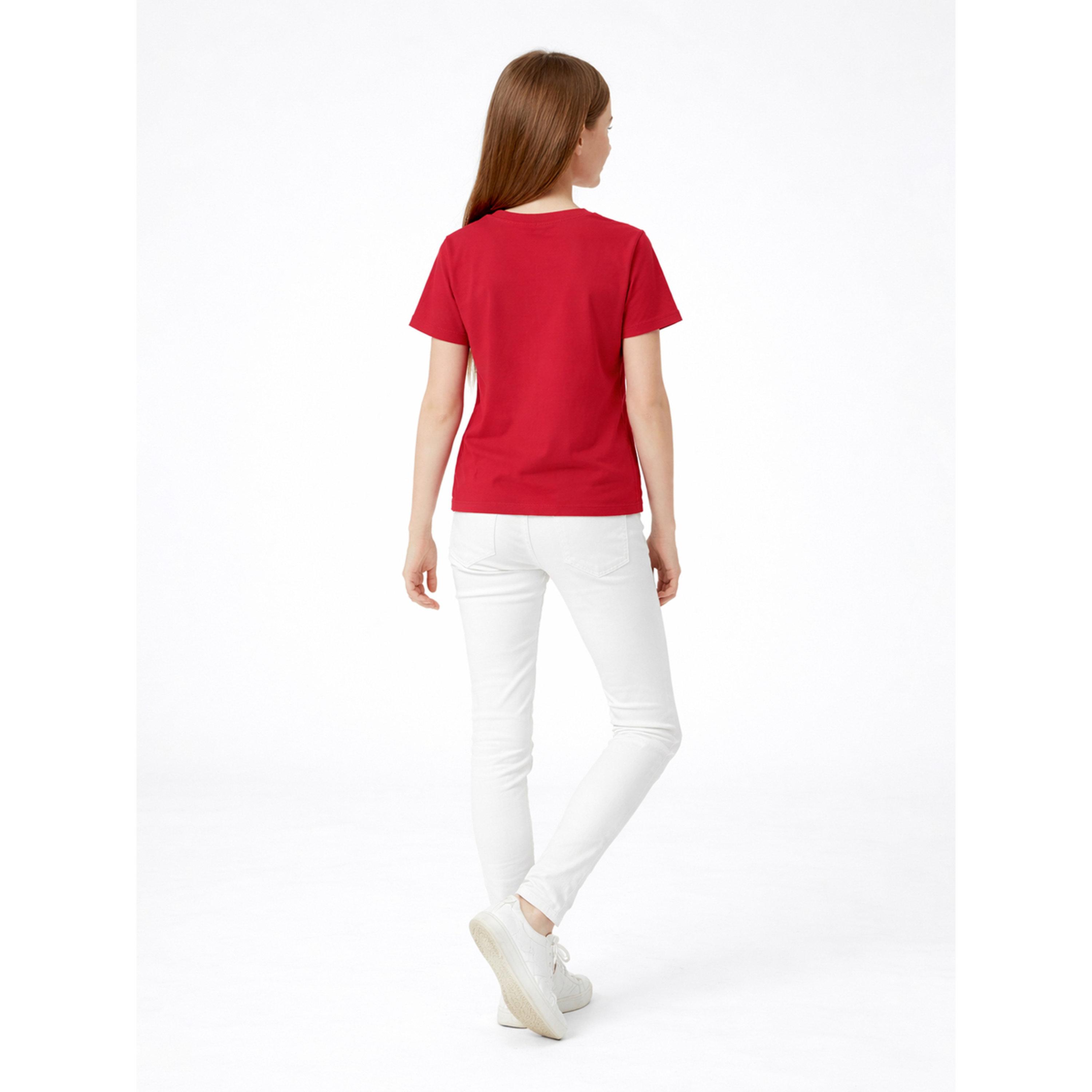 تيشيرت بياقة دائرية وشعار جرافيك للبنات-girls-clothing-tshirts-image-3