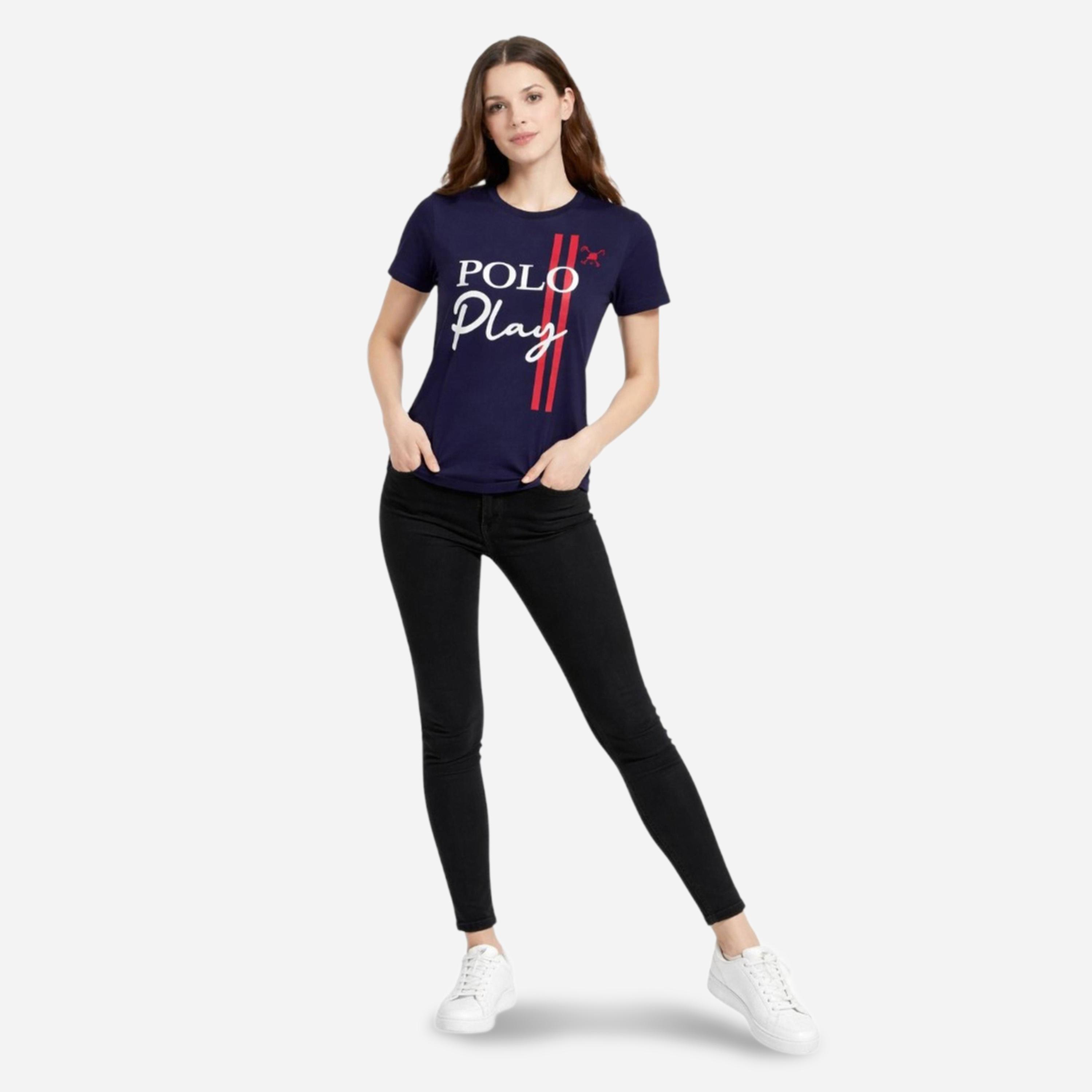 تيشيرت بياقة دائرية وشعار جرافيك للبنات-girls-clothing-tshirts-image-2