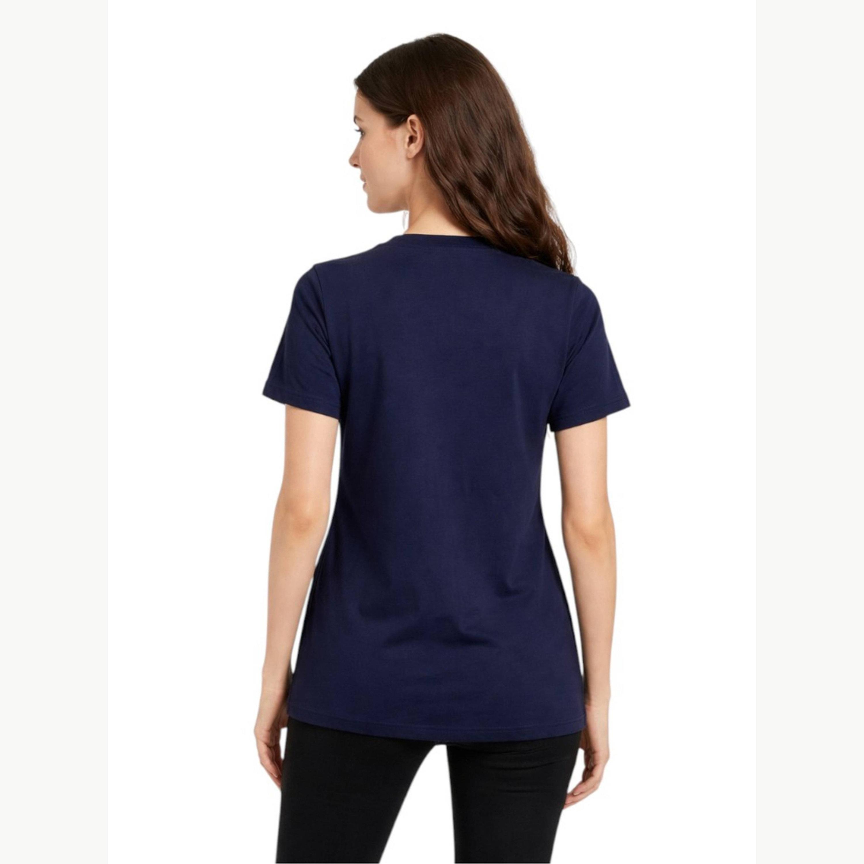 تيشيرت بياقة دائرية وشعار جرافيك للبنات-girls-clothing-tshirts-image-3
