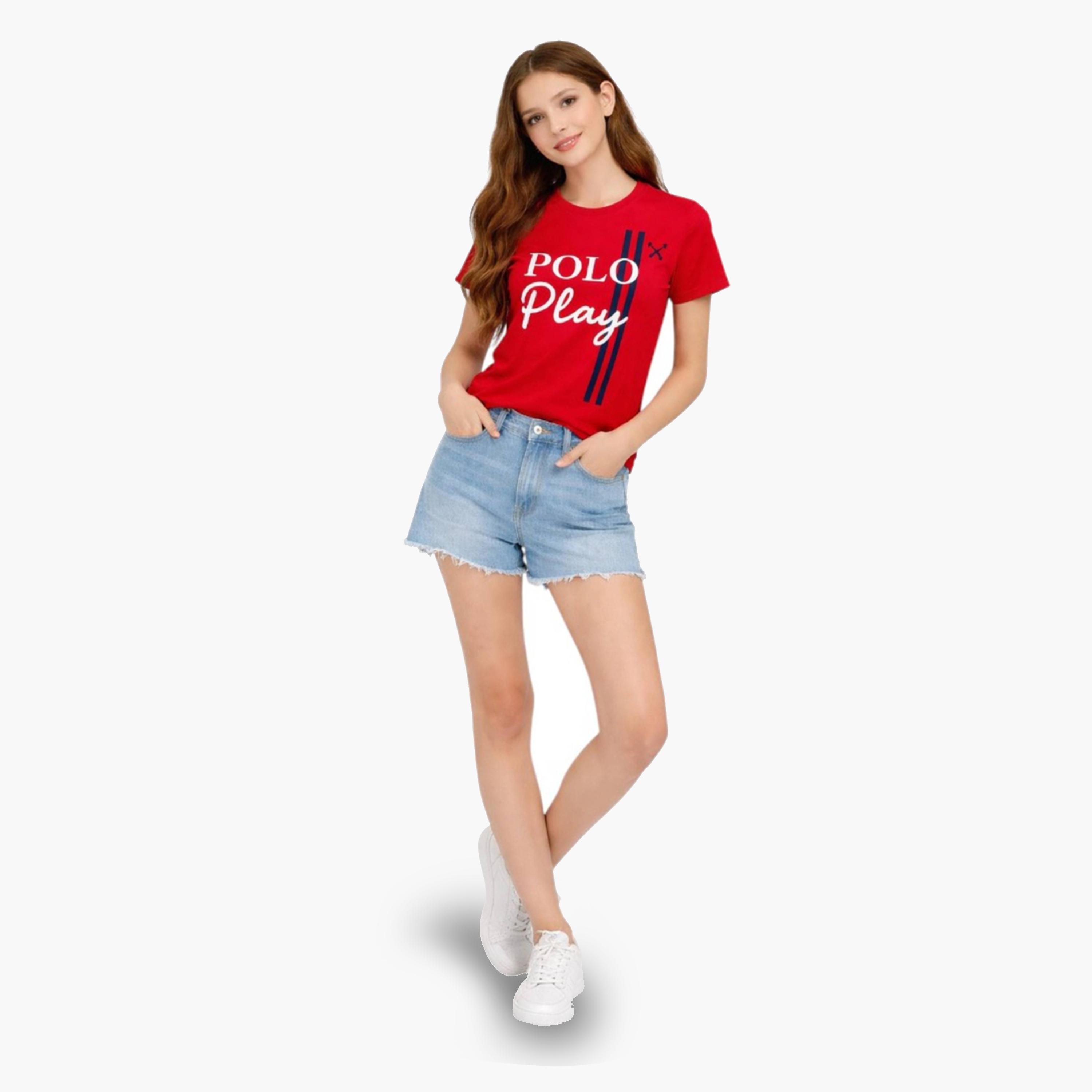 Polo Play X Styli Teen Girls Graphic Logo Crew Neck T-Shirt-girls-clothing-tshirts-image-2