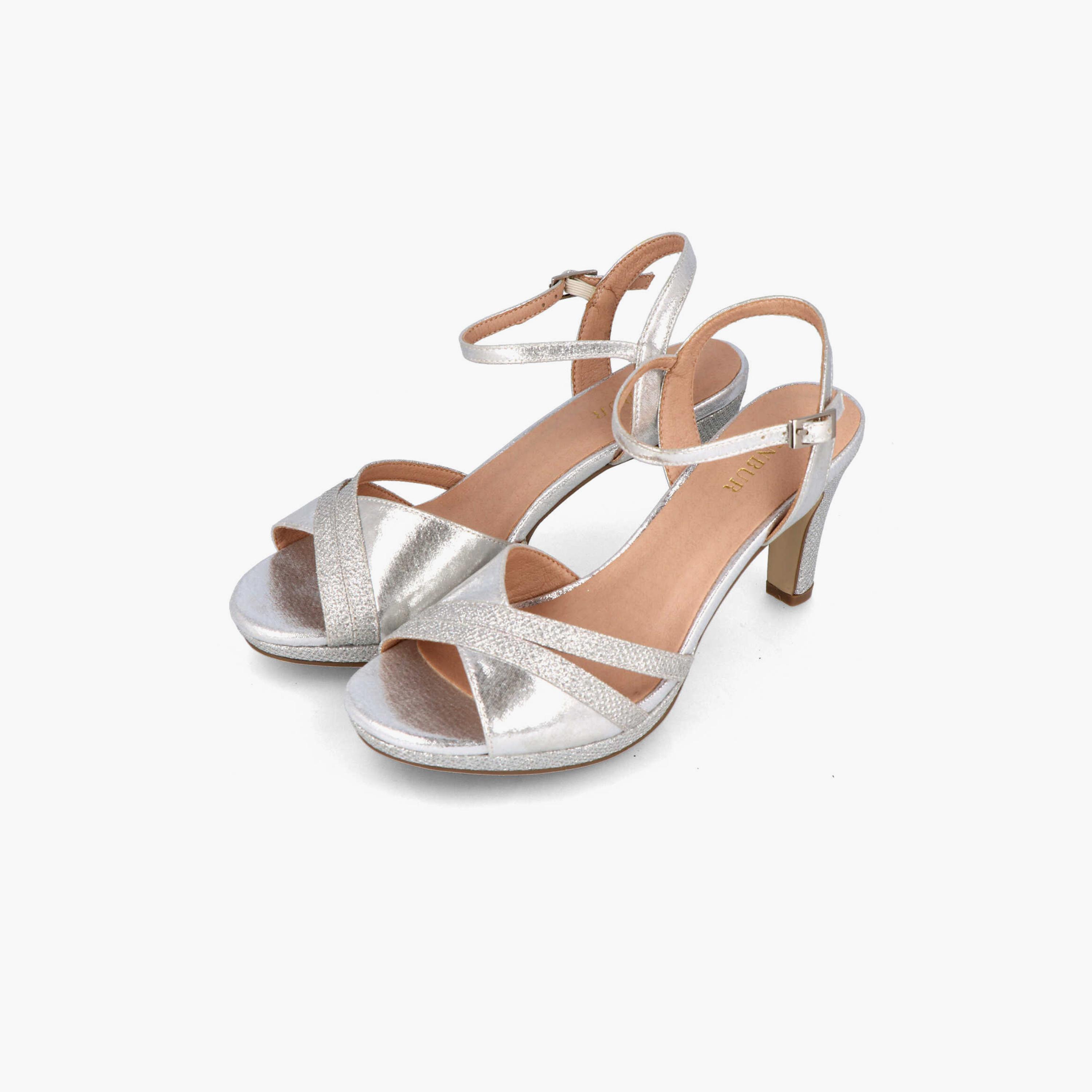 Menbur Women's Metallic Strap Sandals | 21224-women-shoes-sandals-flats-image-2