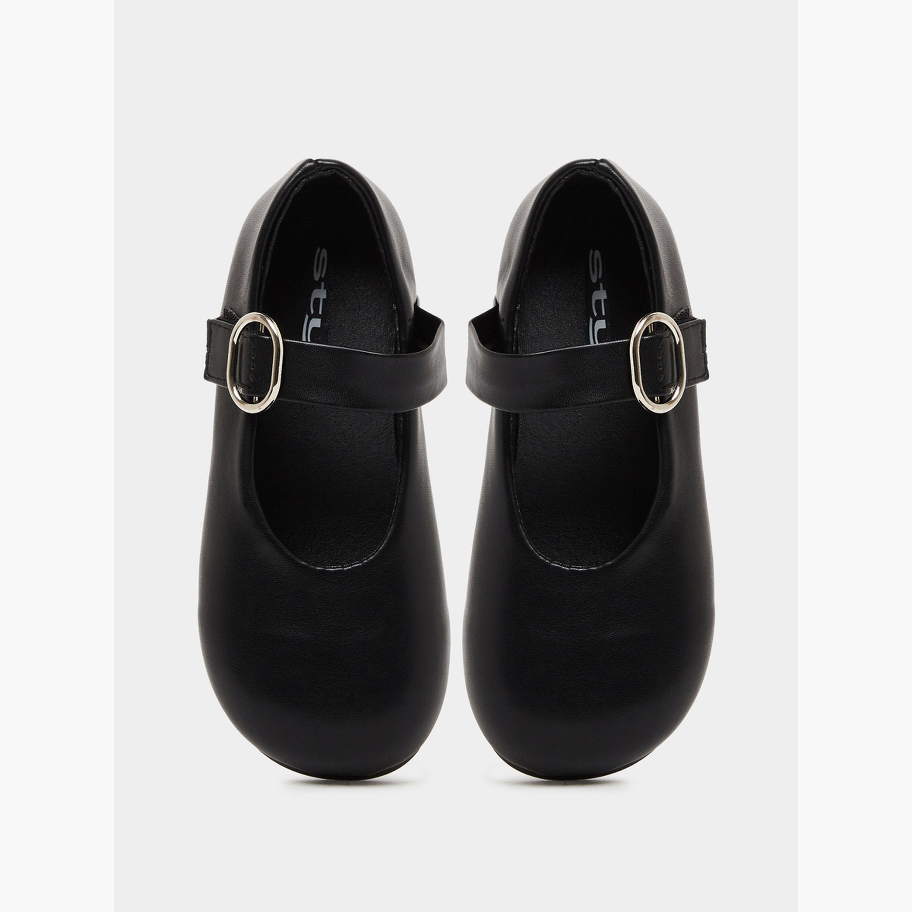 Styli Girls Velcro Ballerina School Shoes-girls-shoes-schoolshoes-image-3
