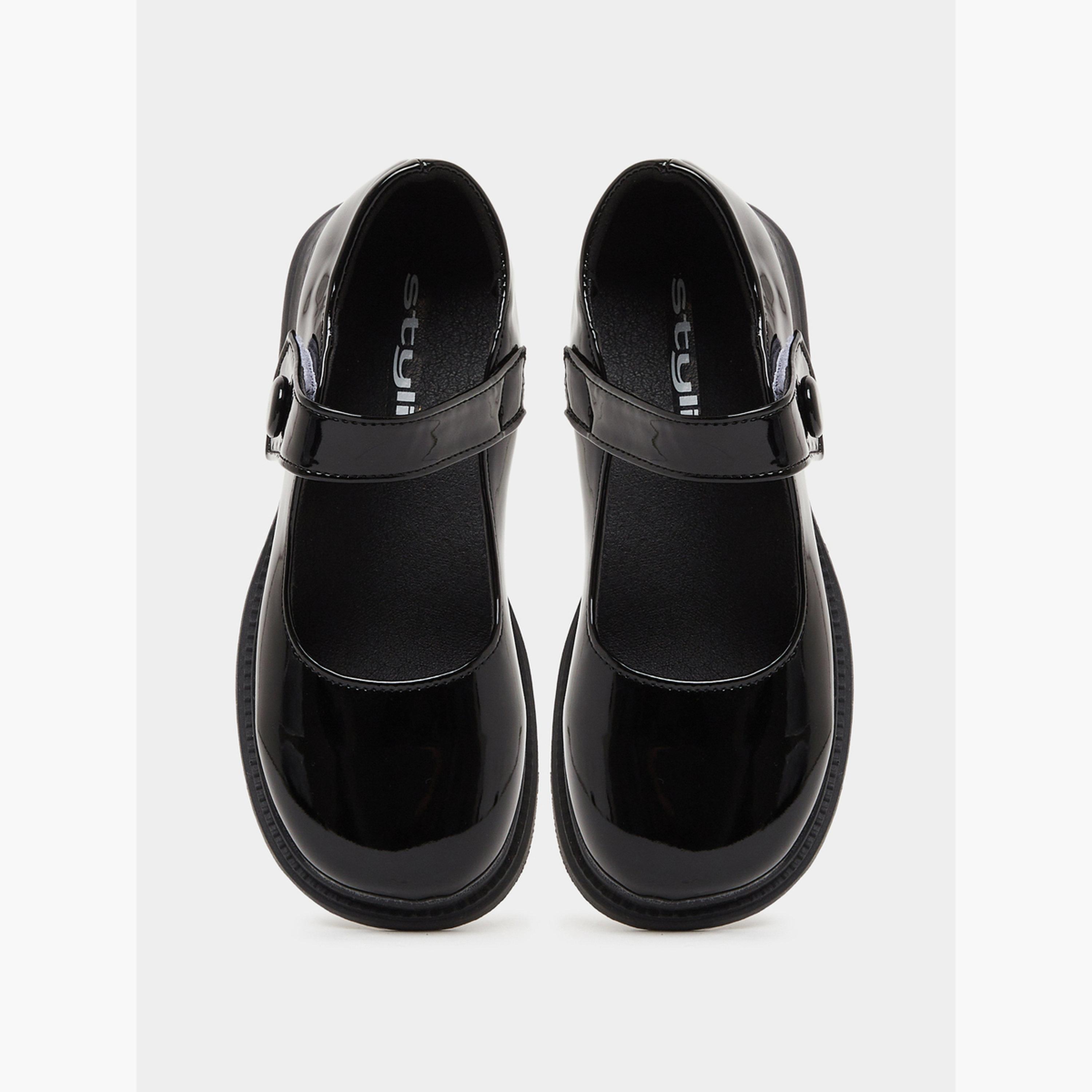 حذاء ماري جين لامع بتفاصيل أزرار للبنات-girls-shoes-schoolshoes-image-3