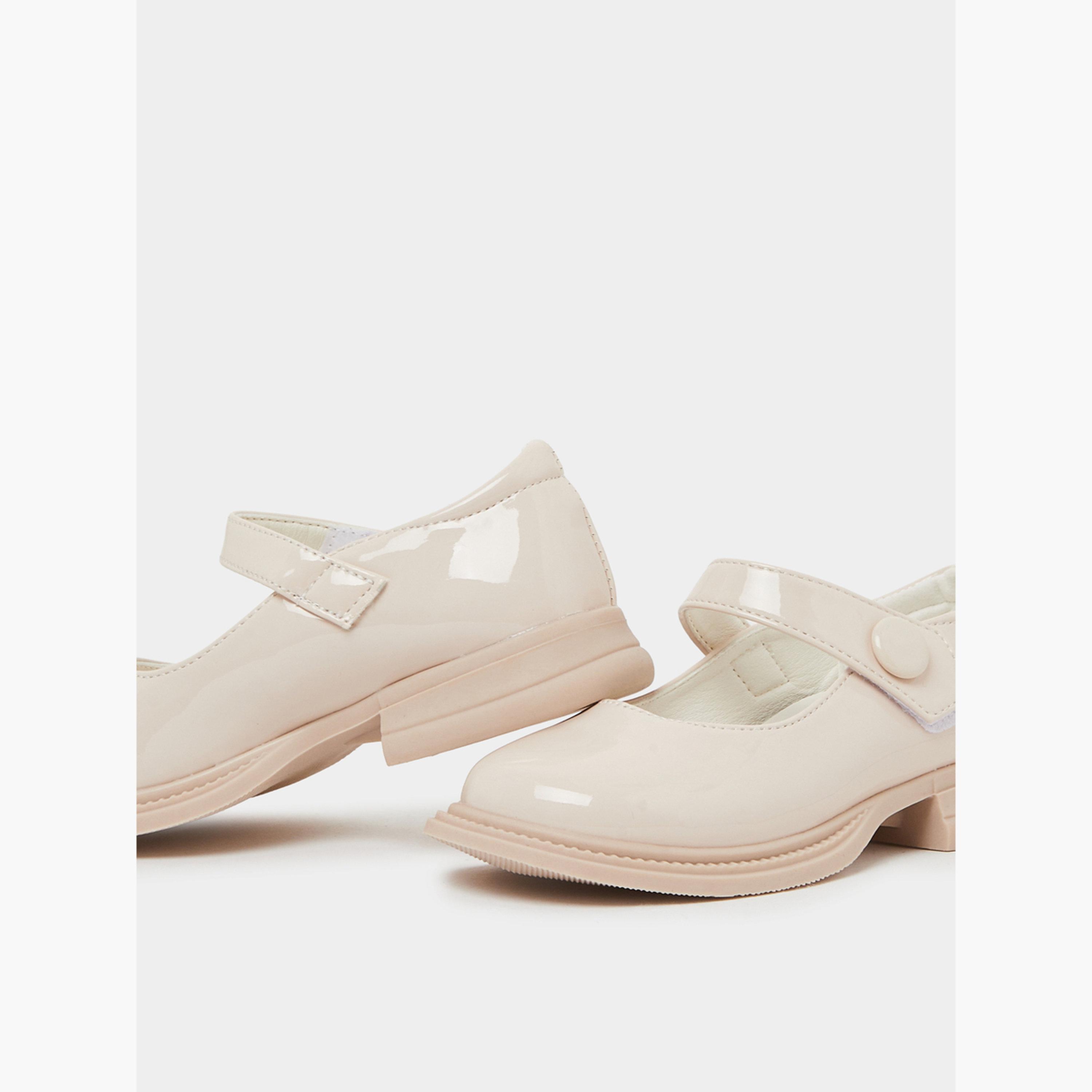Styli Girls Patent Mary Jane Shoes with Button Detail-girls-shoes-schoolshoes-image-4
