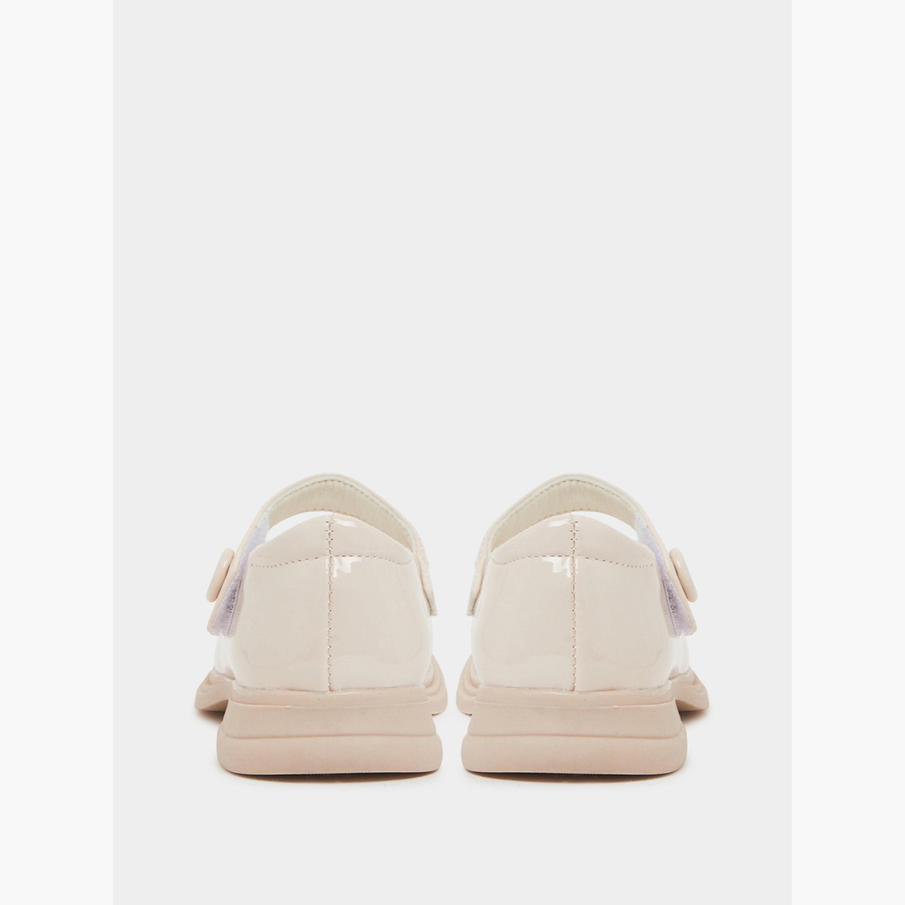 Styli Girls Patent Mary Jane Shoes with Button Detail-girls-shoes-schoolshoes-image-5