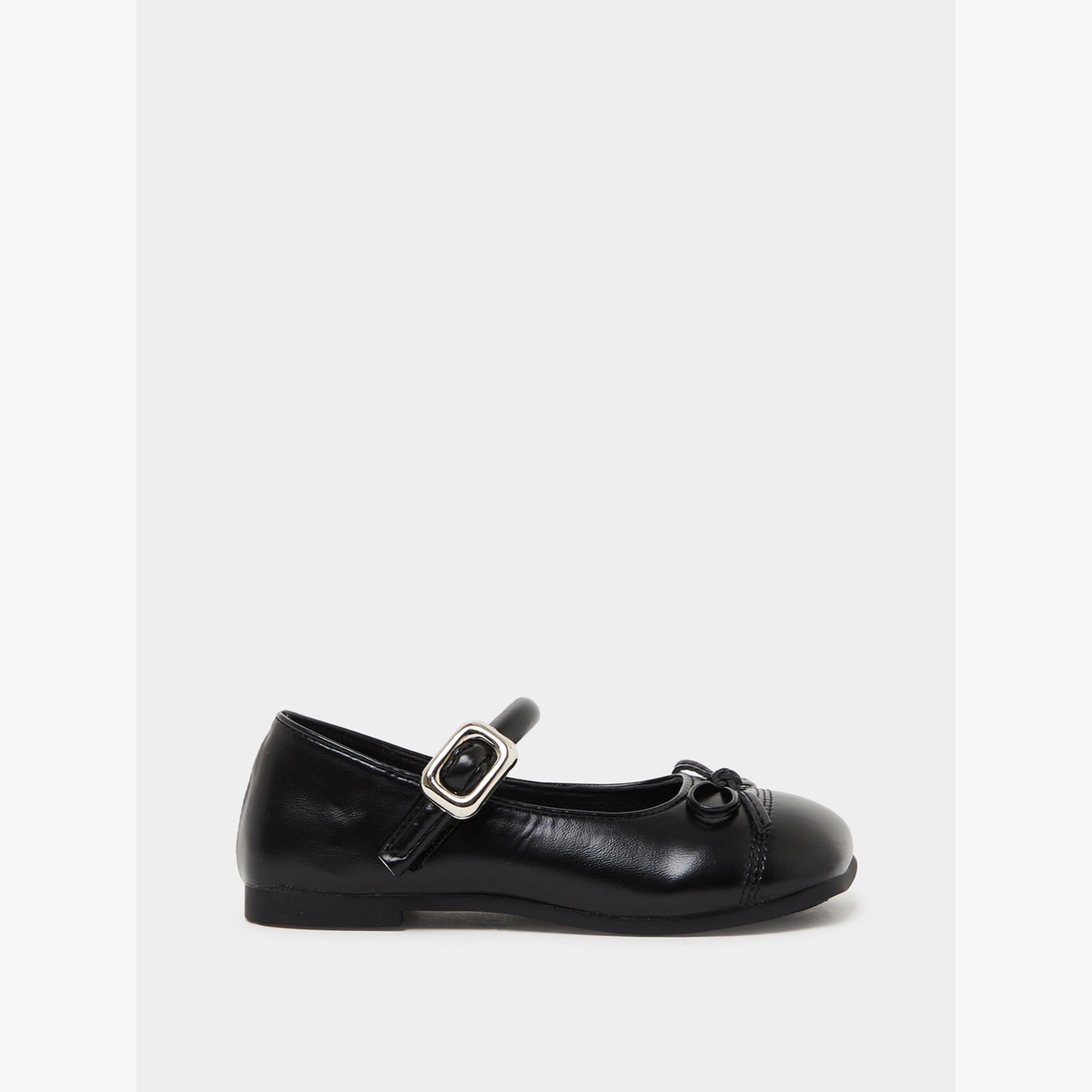 Styli Girls Bow Detail Ballerina Shoes-girls-shoes-schoolshoes-image-2