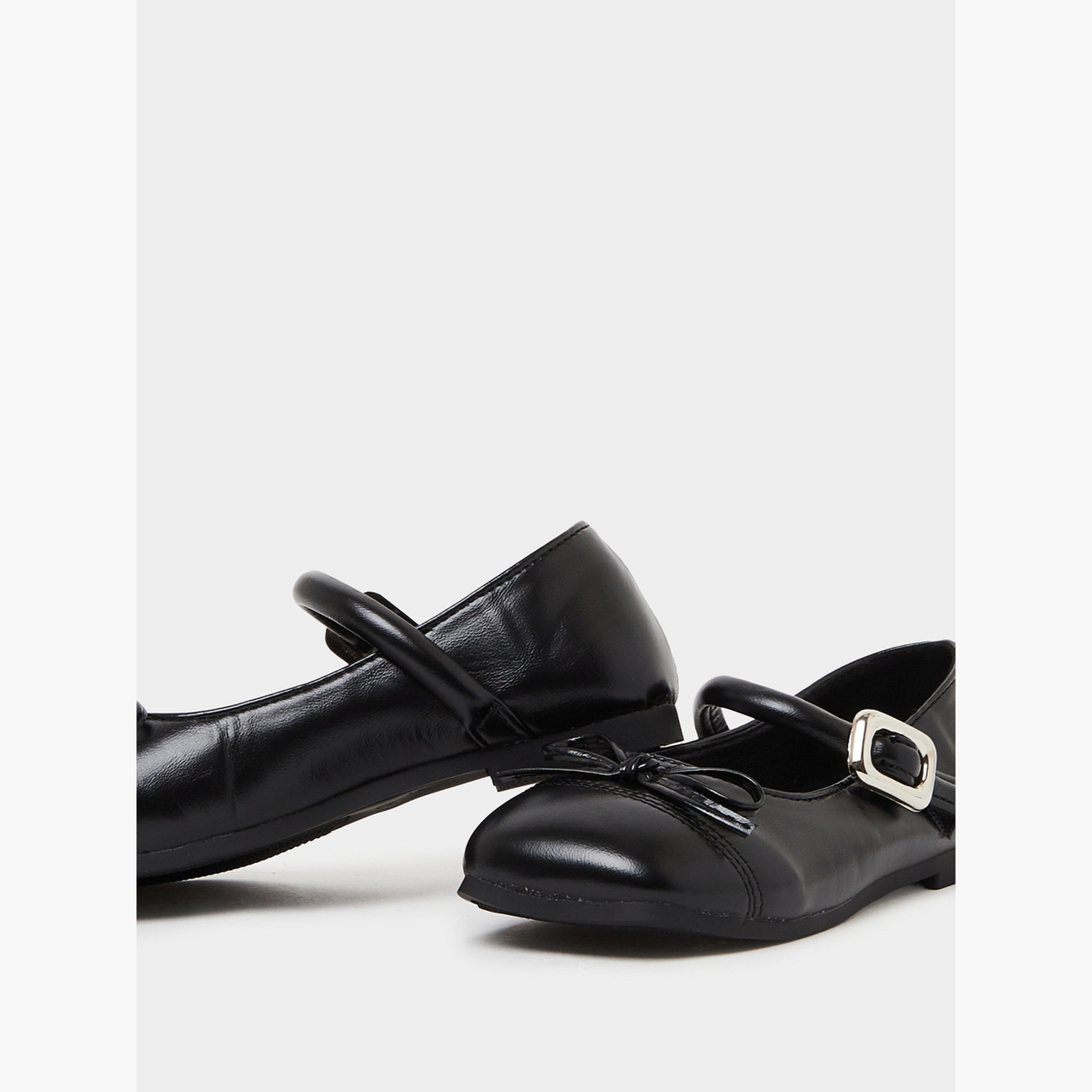 Styli Girls Bow Detail Ballerina Shoes-girls-shoes-schoolshoes-image-4