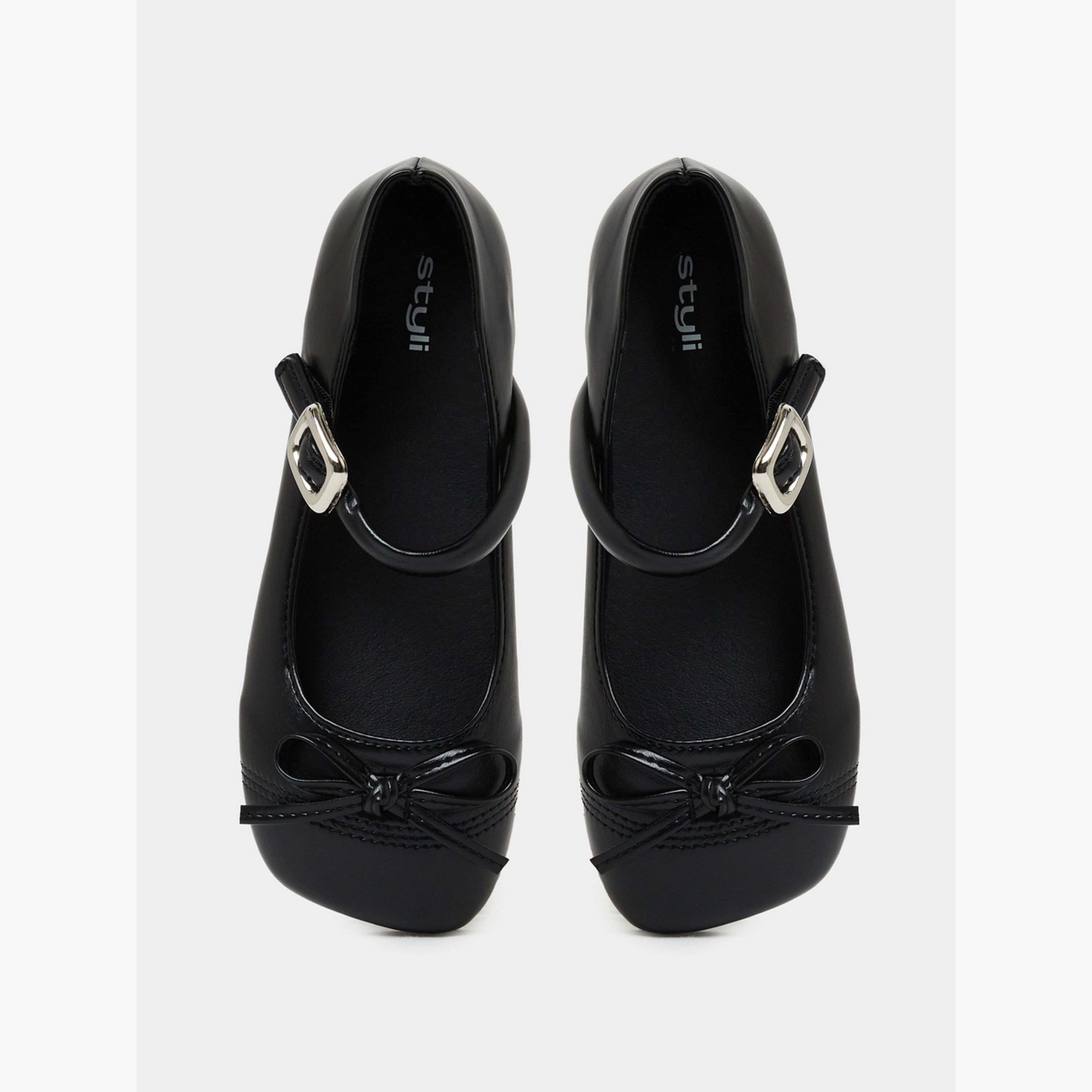 Styli Teen Girls Bow Detail School Shoes-girls-shoes-schoolshoes-image-3