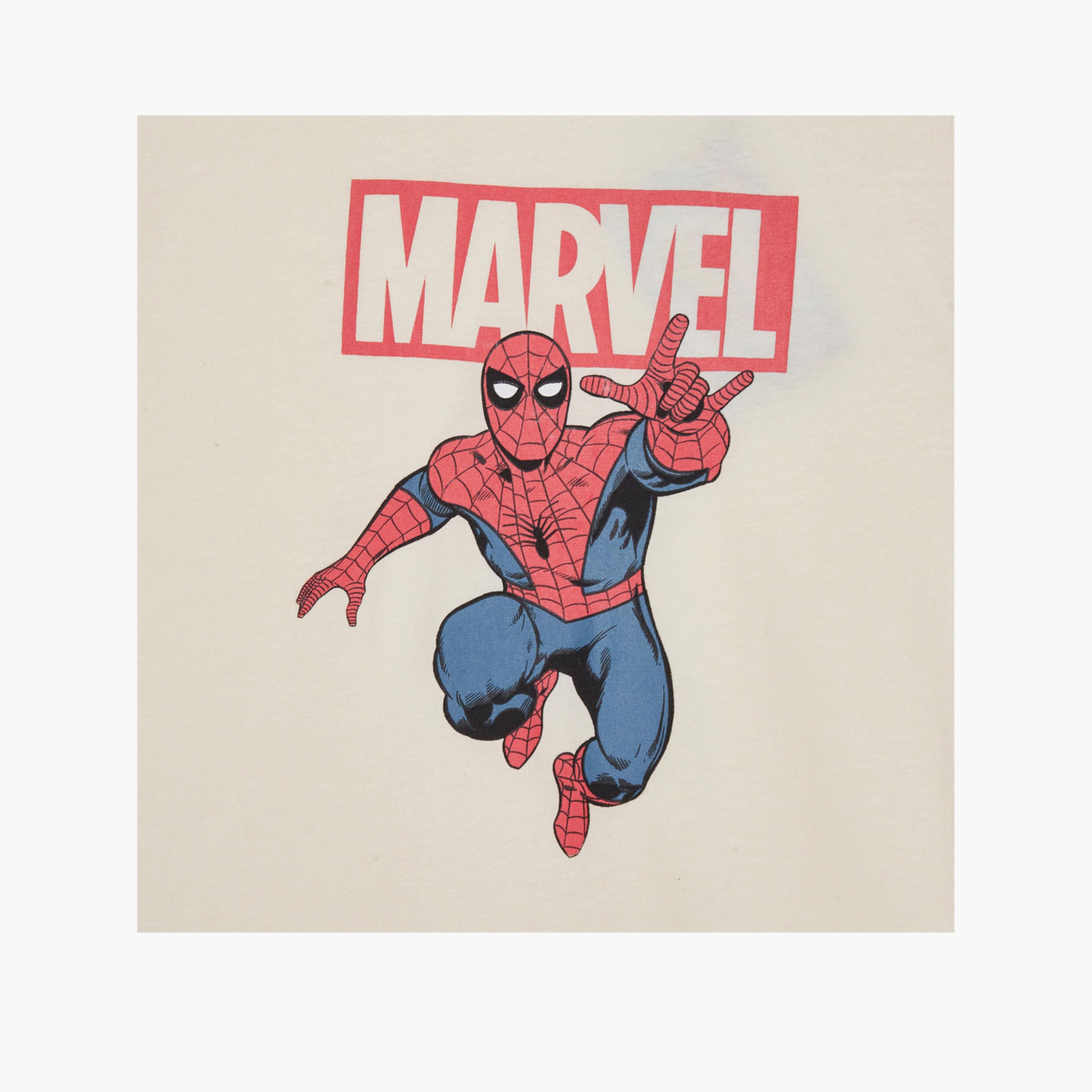 Styli Boys Spider Man Printed T-Shirt and Pyjama Set-boys-clothing-nightwear-image-3