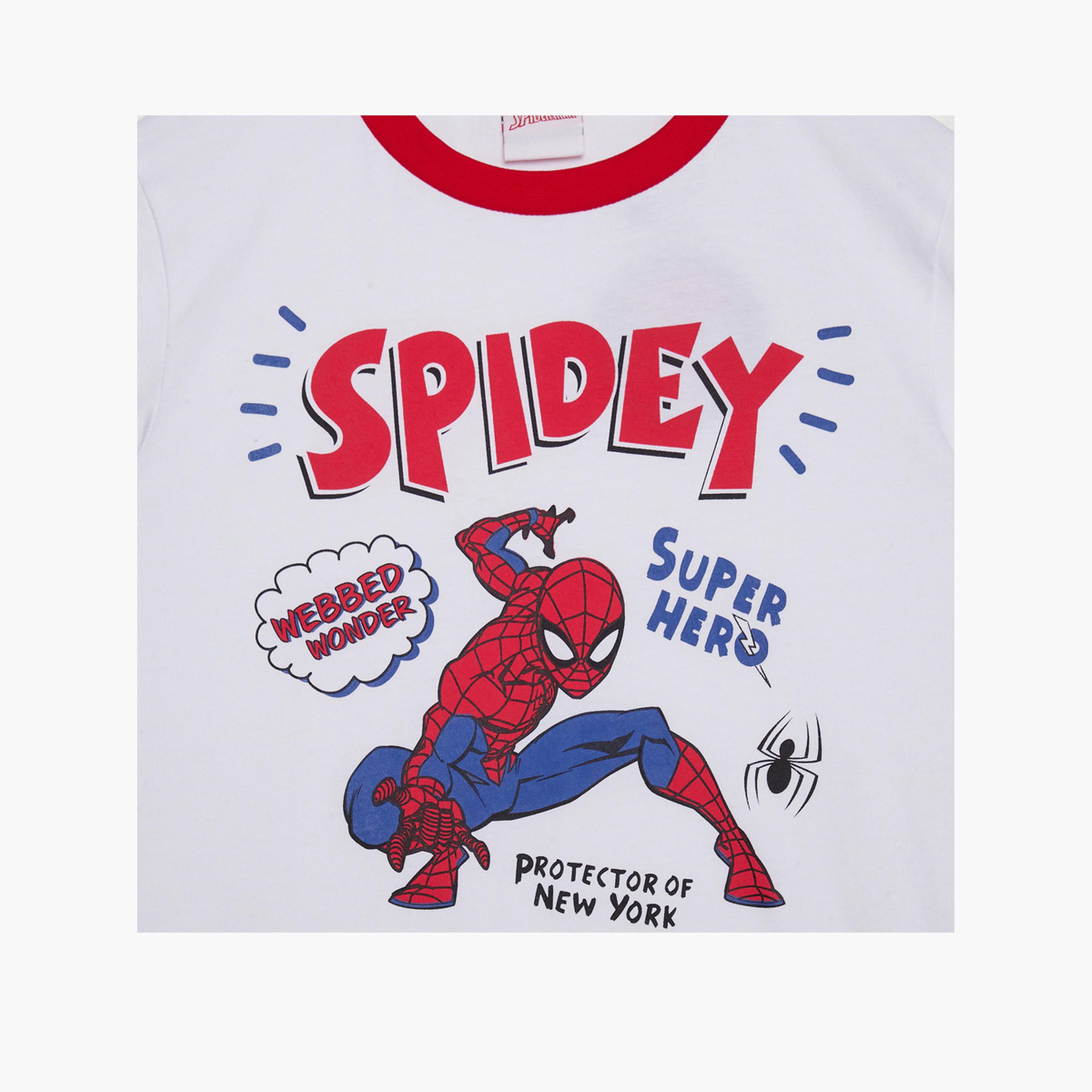 Styli Boys Spiderman Printed T-Shirt and Pyjama Set-boys-clothing-nightwear-image-3