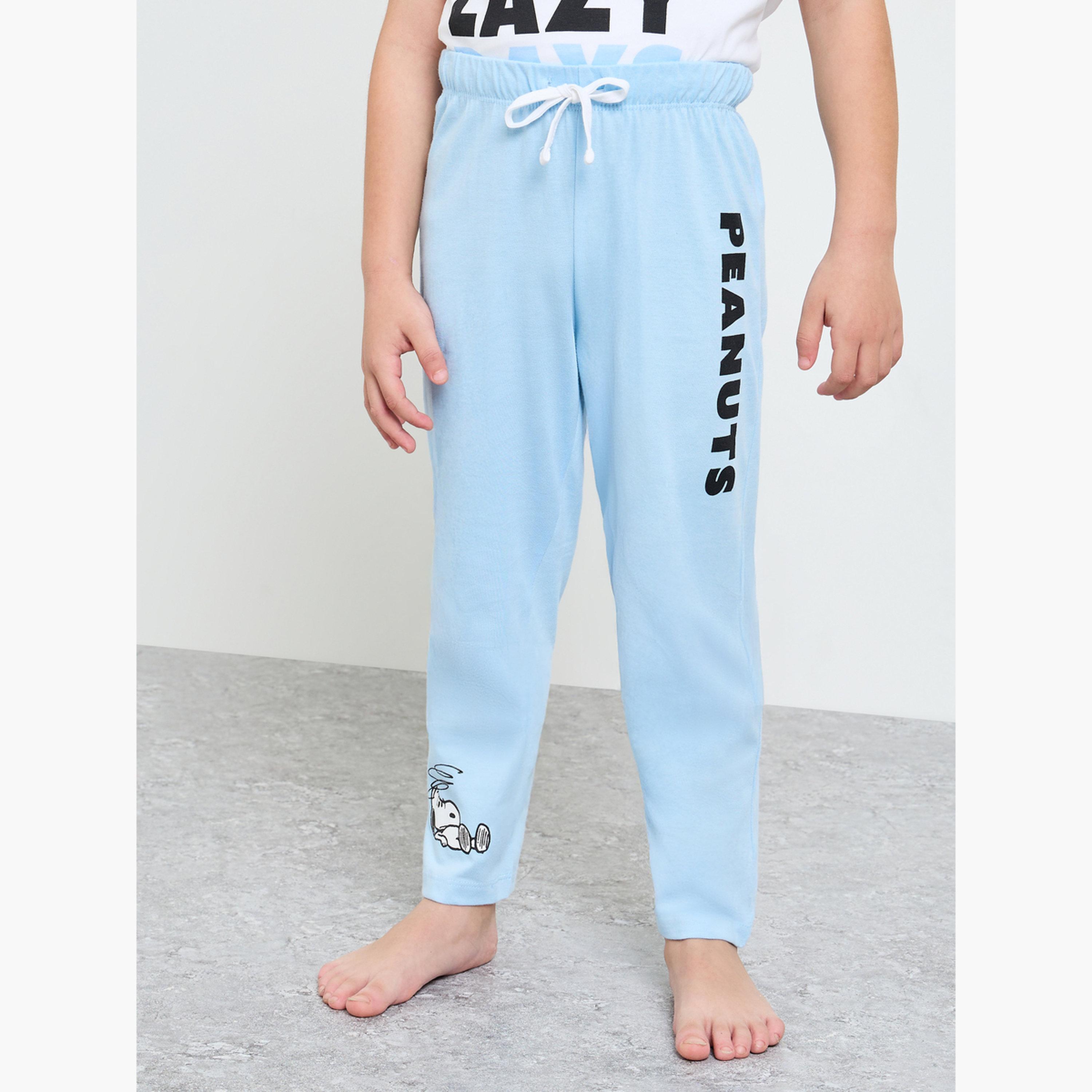 مجموعة من بيجاما وتيشيرت بأكمام قصيرة بطبعة سنوبي للأولاد-boys-clothing-nightwear-image-4