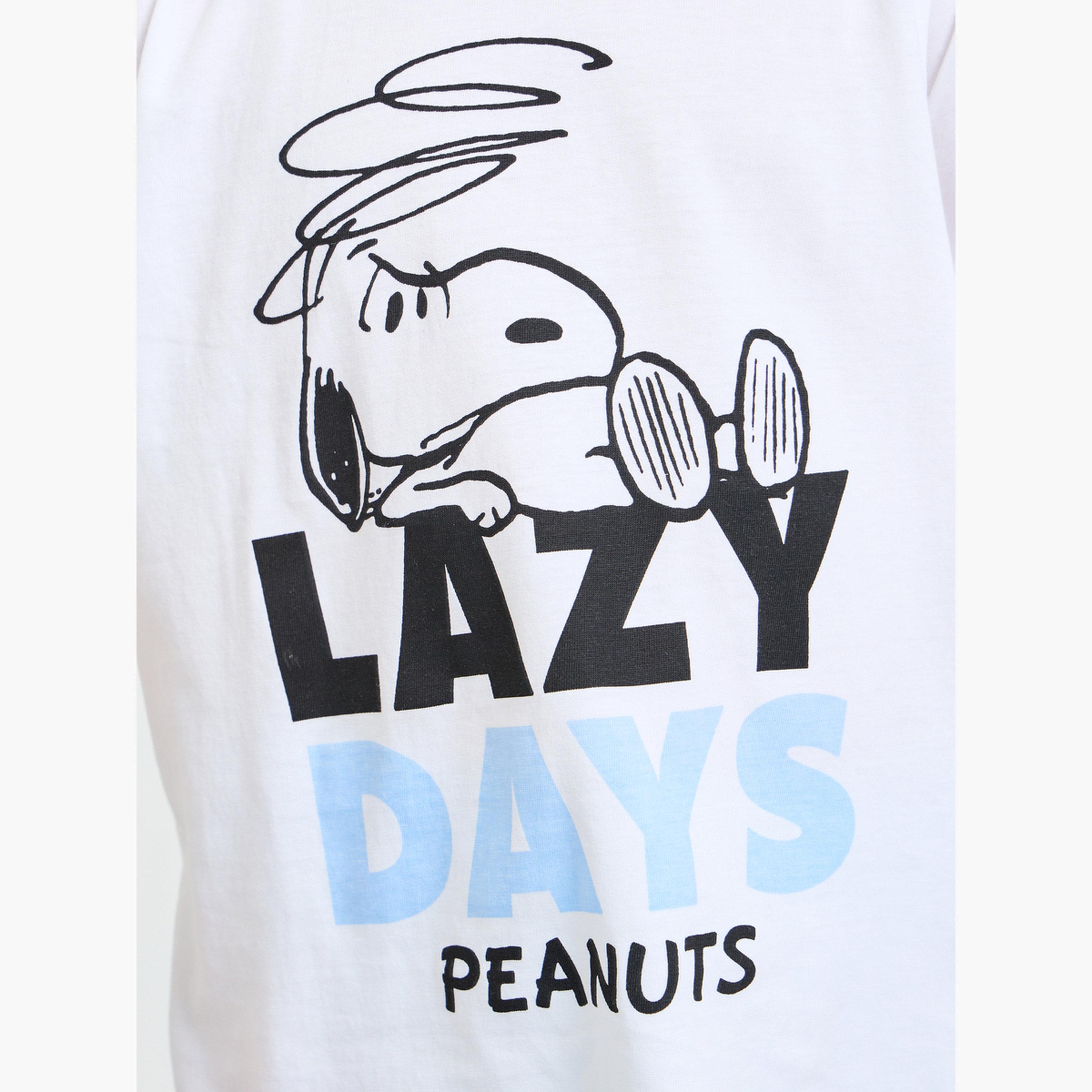 مجموعة من بيجاما وتيشيرت بأكمام قصيرة بطبعة سنوبي للأولاد-boys-clothing-nightwear-image-5