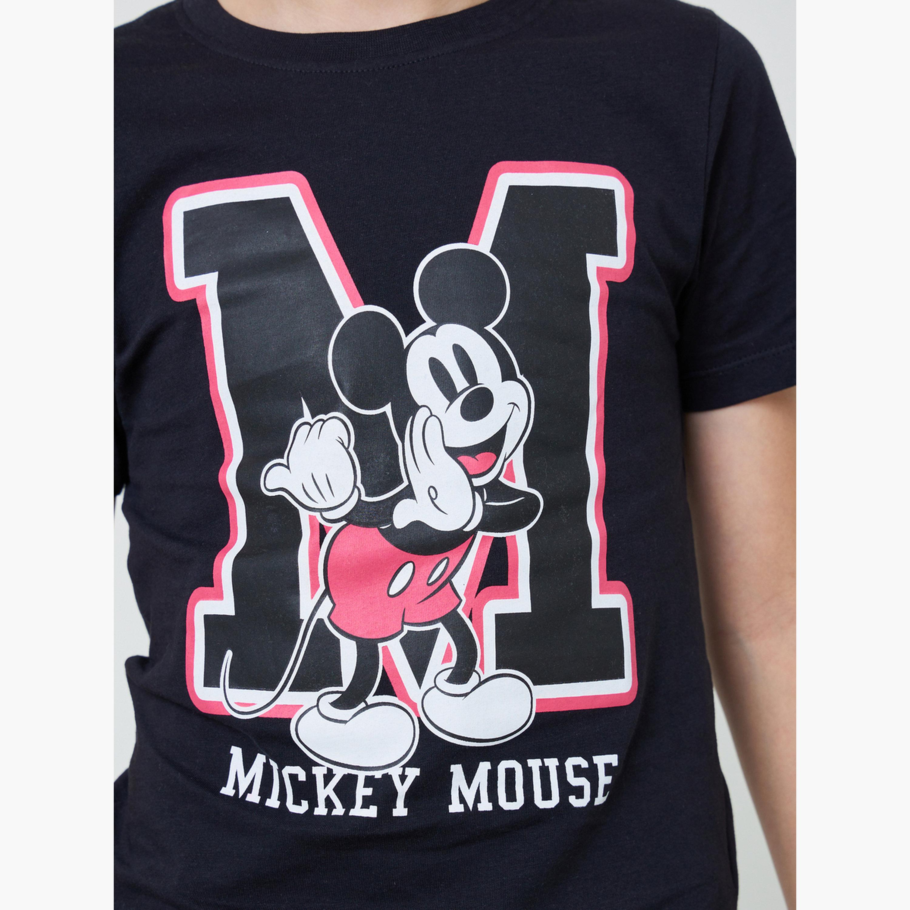Styli Boys Mickey Mouse Print Short Sleeve T-Shirt and Pyjama Set-boys-clothing-nightwear-image-5