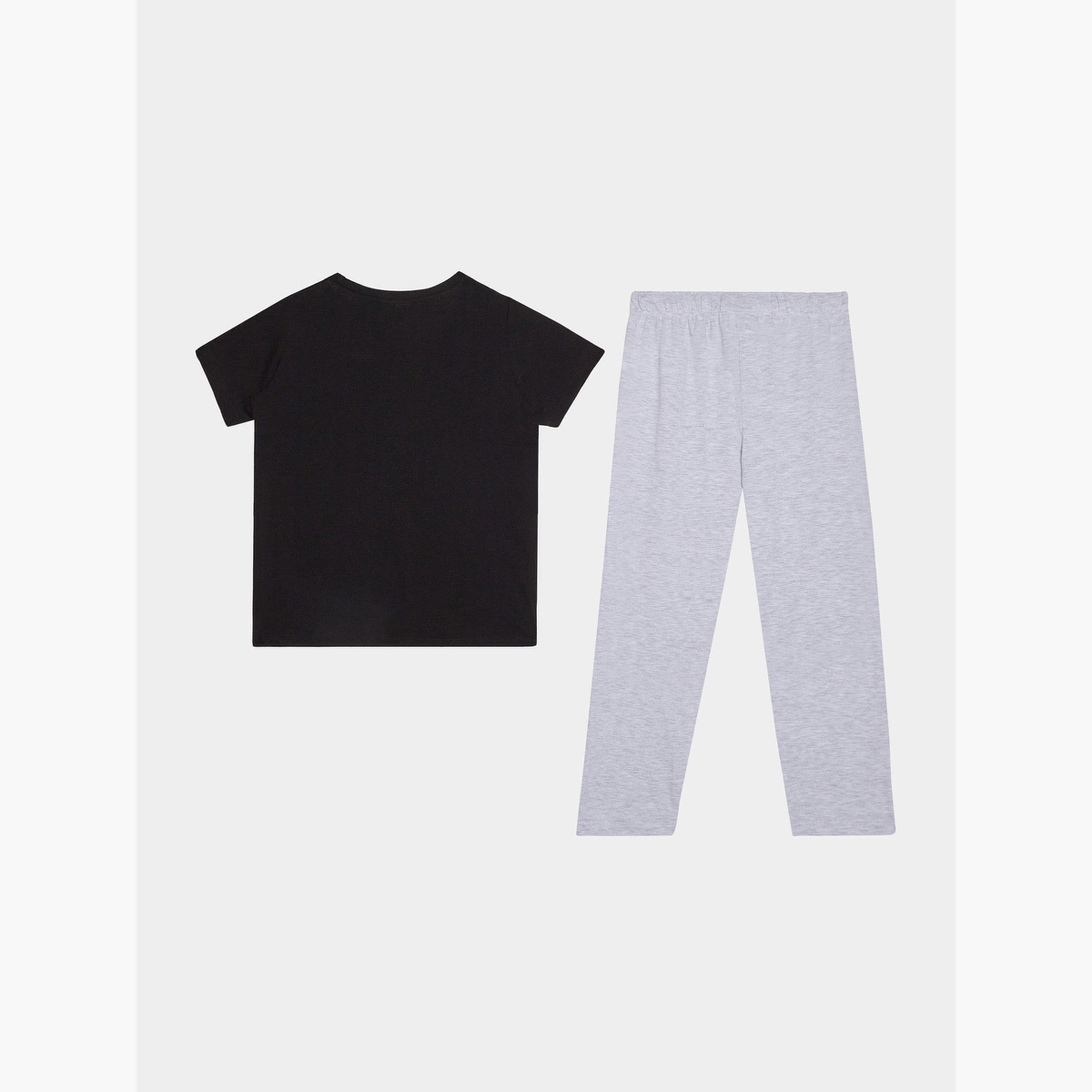 Styli Boys Playstation Printed Short Sleeves T-Shirt and Pyjama Set-boys-clothing-nightwear-image-2