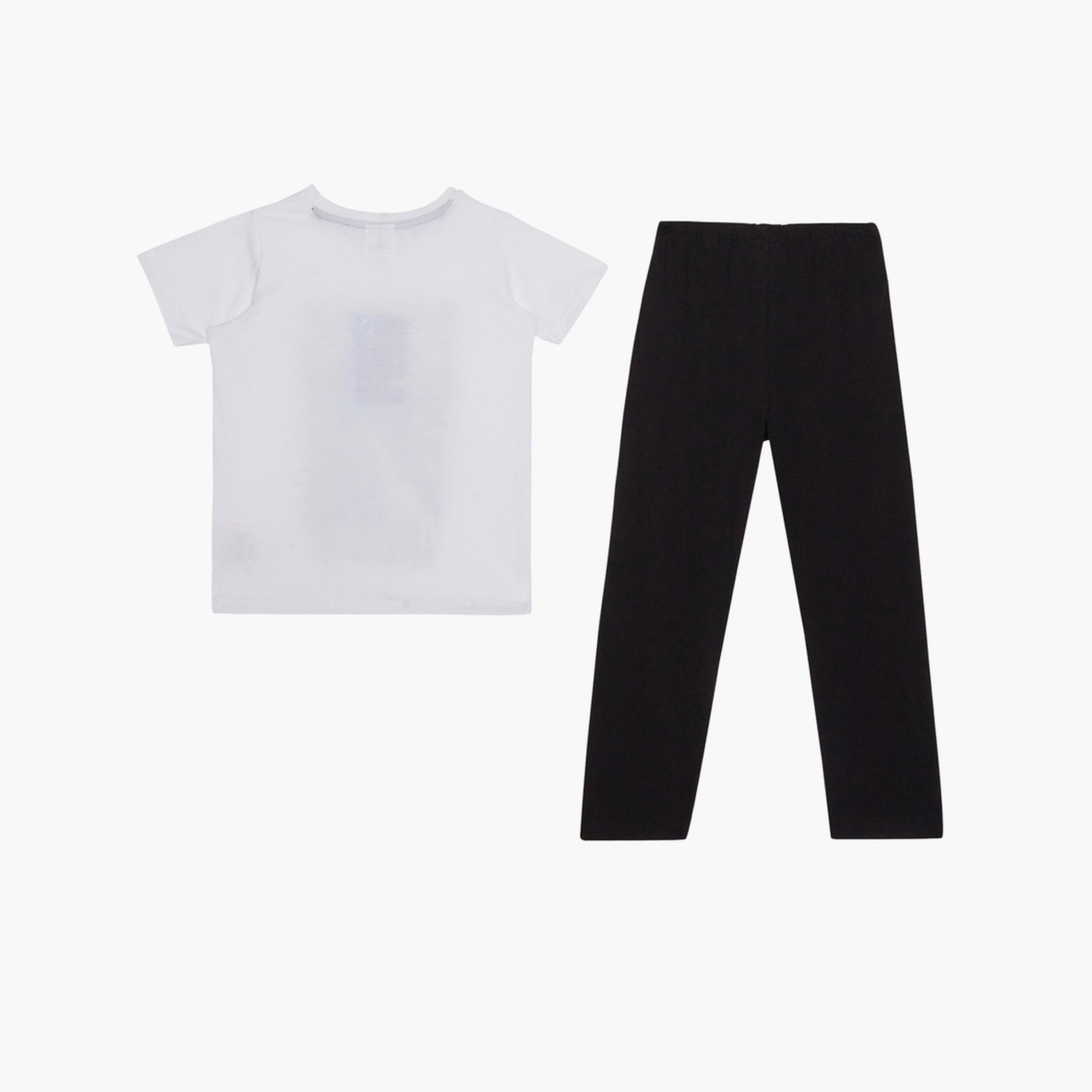 طقم بيجاما من بنطال وتيشيرت بأكمام قصيرة مطبوع بطبعة باتمان للأولاد-boys-clothing-nightwear-image-2