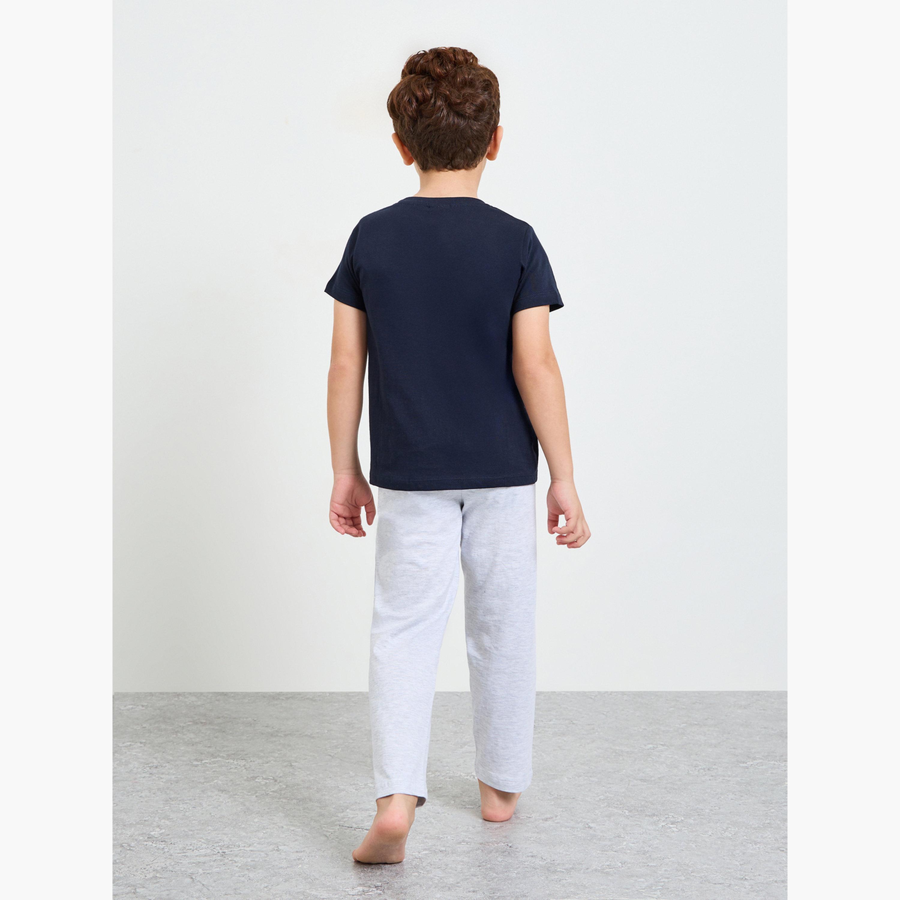 مجموعة من بيجاما وتيشيرت بأكمام قصيرة بطبعة سونيك للأولاد-boys-clothing-nightwear-image-3