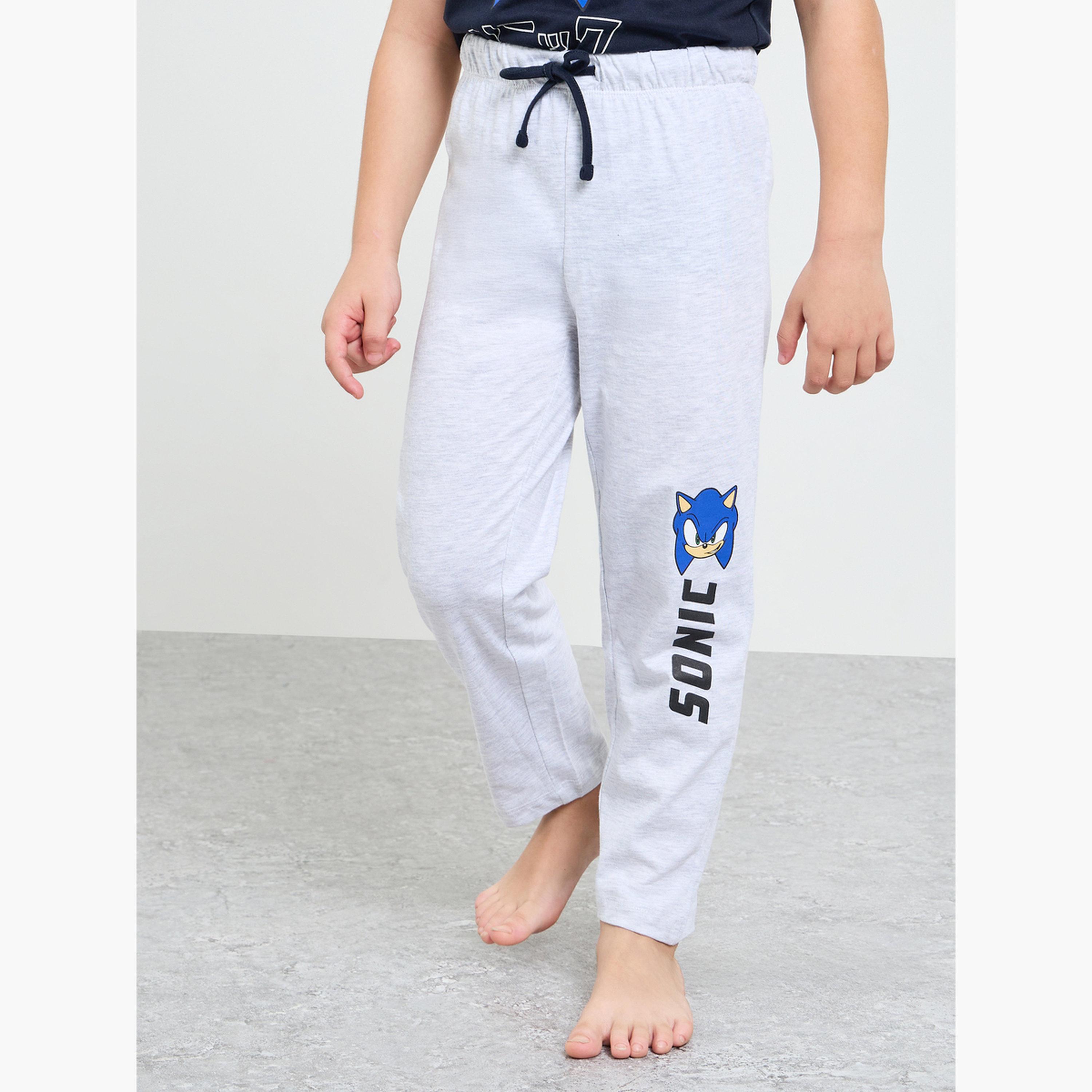 مجموعة من بيجاما وتيشيرت بأكمام قصيرة بطبعة سونيك للأولاد-boys-clothing-nightwear-image-4