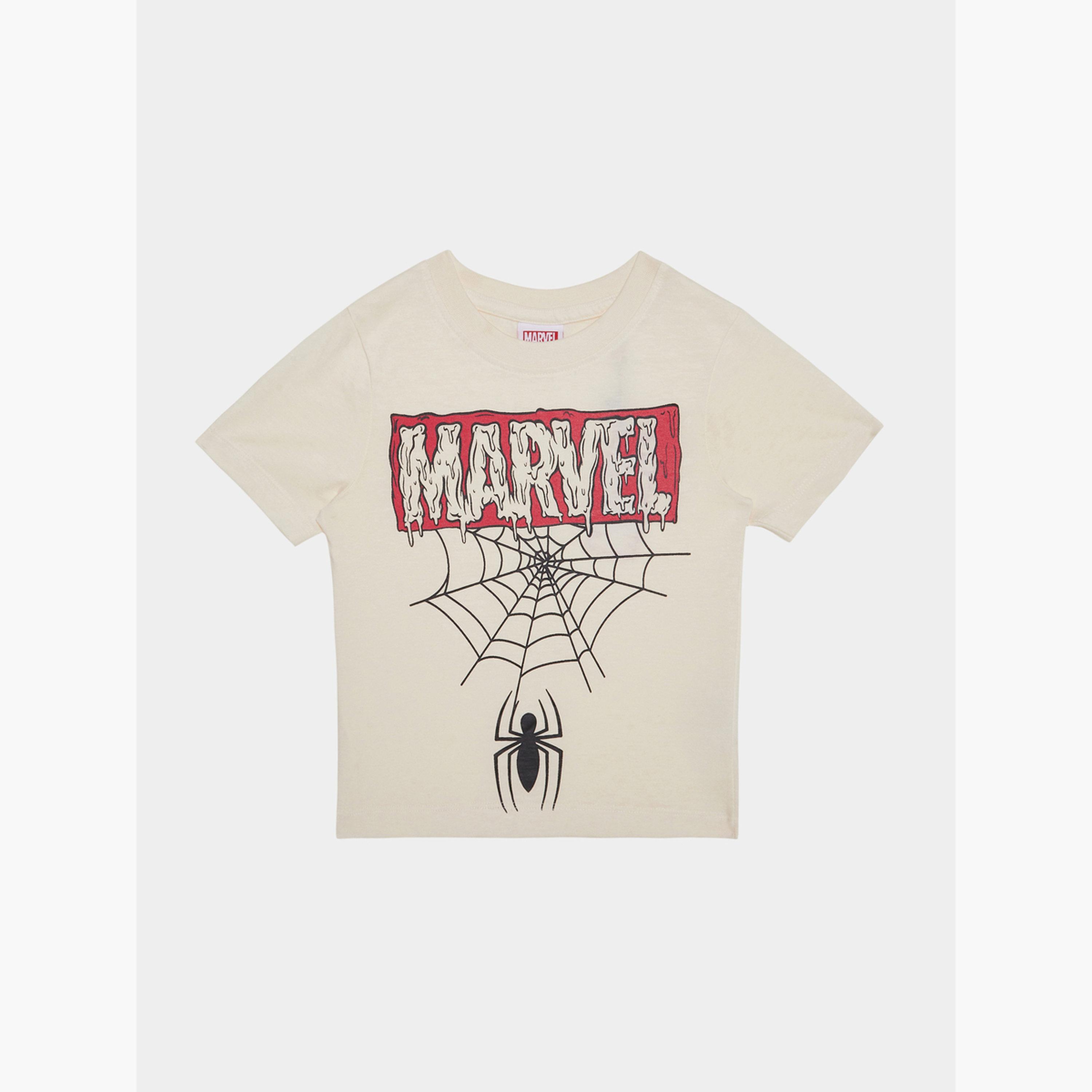 تيشيرت قطن بطبعة شخصية مارفل للأولاد-boys-clothing-tshirtsandpolos-image-1