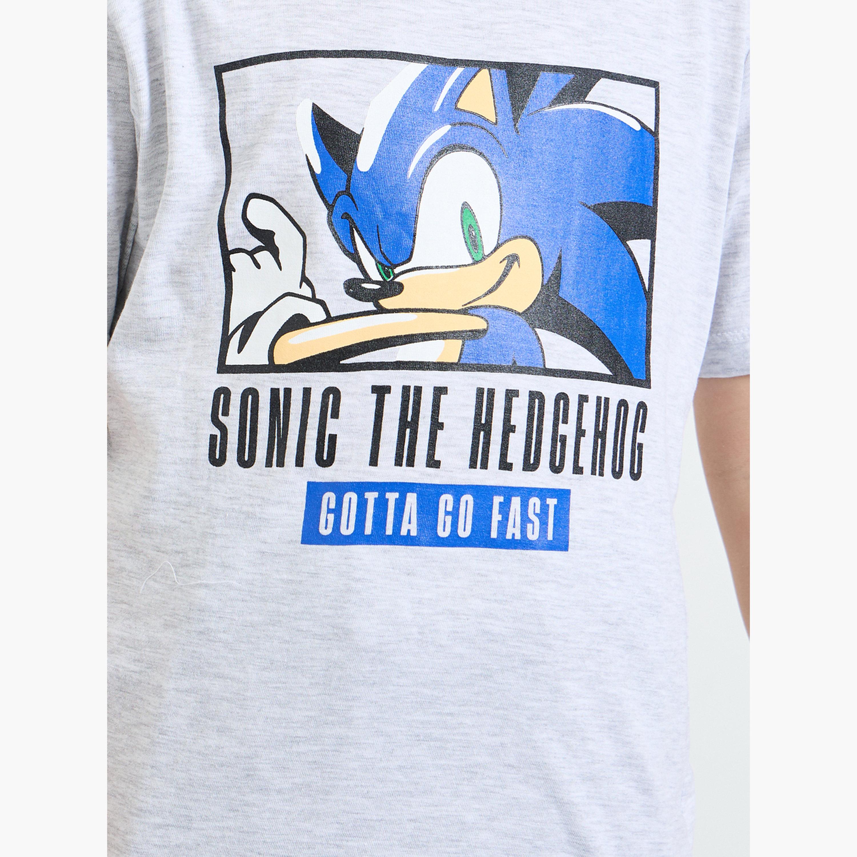 تيشيرت بأكمام قصيرة بطبعة سونيك للأولاد-boys-clothing-tshirtsandpolos-image-5
