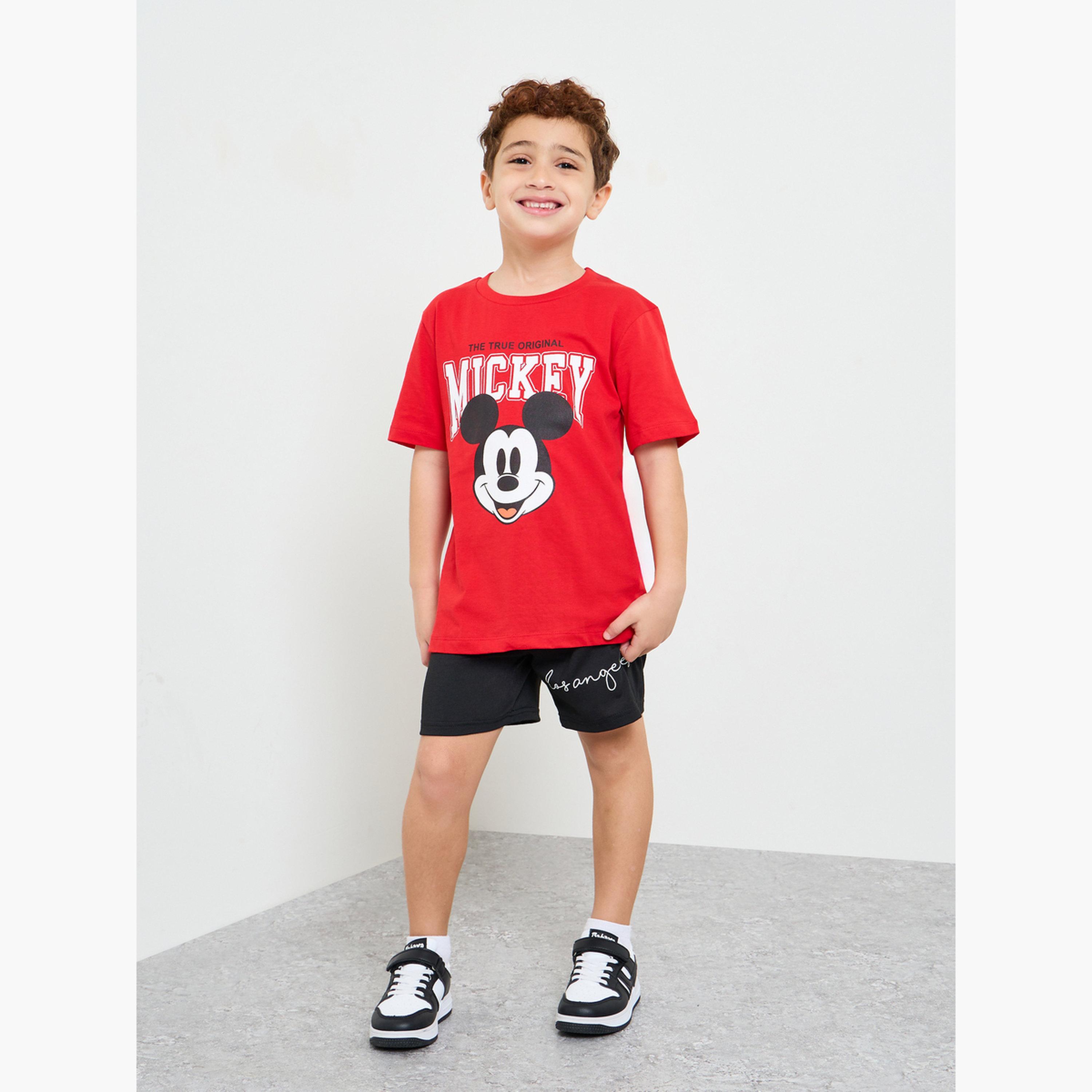 Styli Boys Mickey Mouse Print Cotton T-Shirt-boys-clothing-tshirtsandpolos-image-2