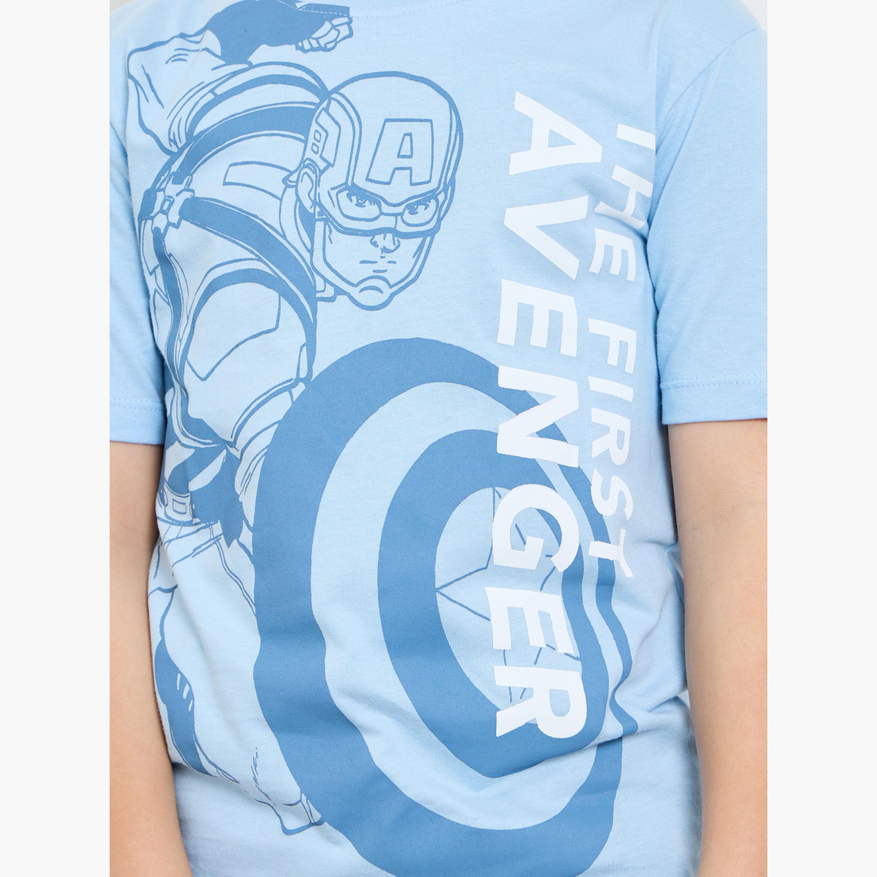 Styli Boys Avengers Print Cotton T-Shirt-boys-clothing-tshirtsandpolos-image-4