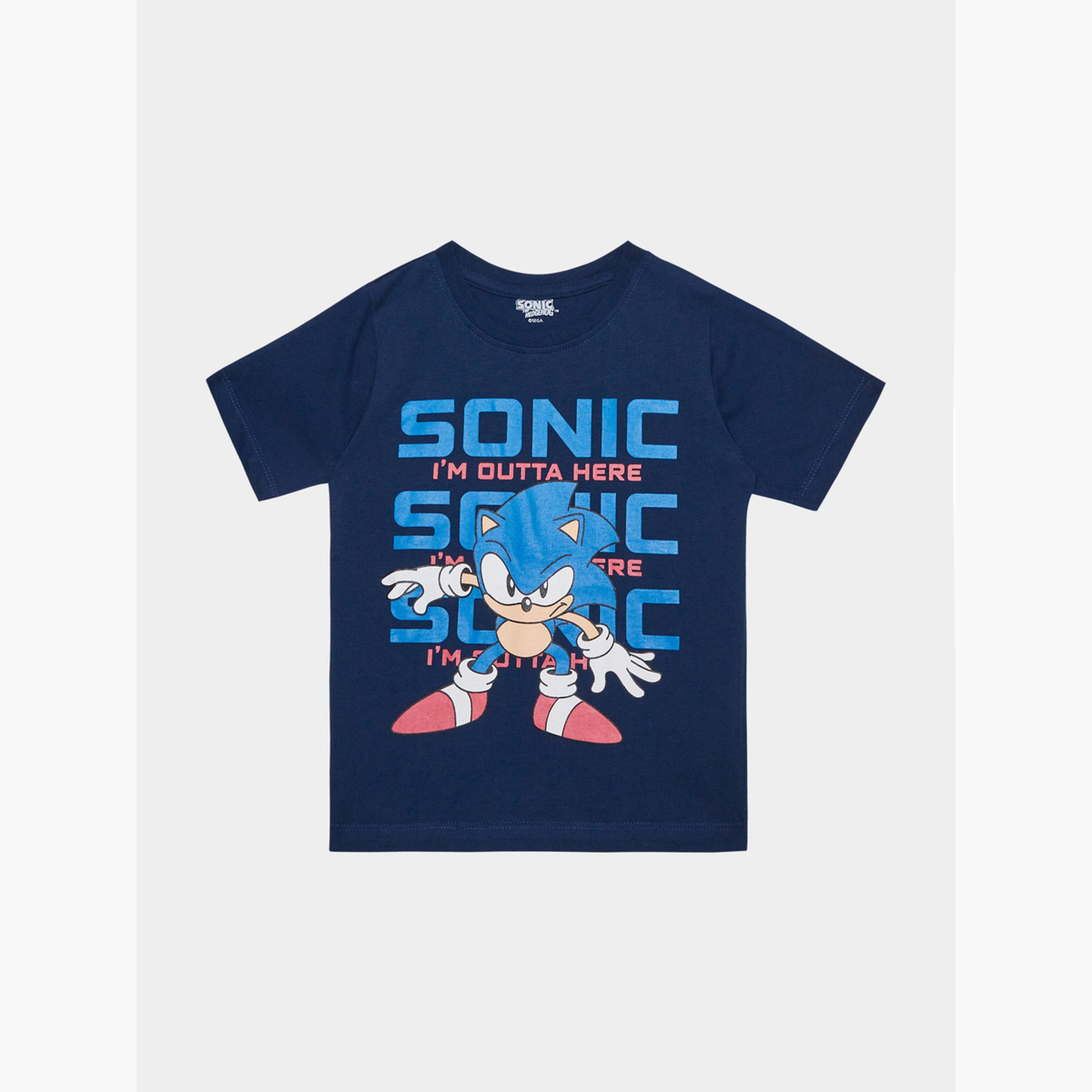 Styli Boys Sonic Print Cotton T-Shirt-boys-clothing-tshirtsandpolos-image-1