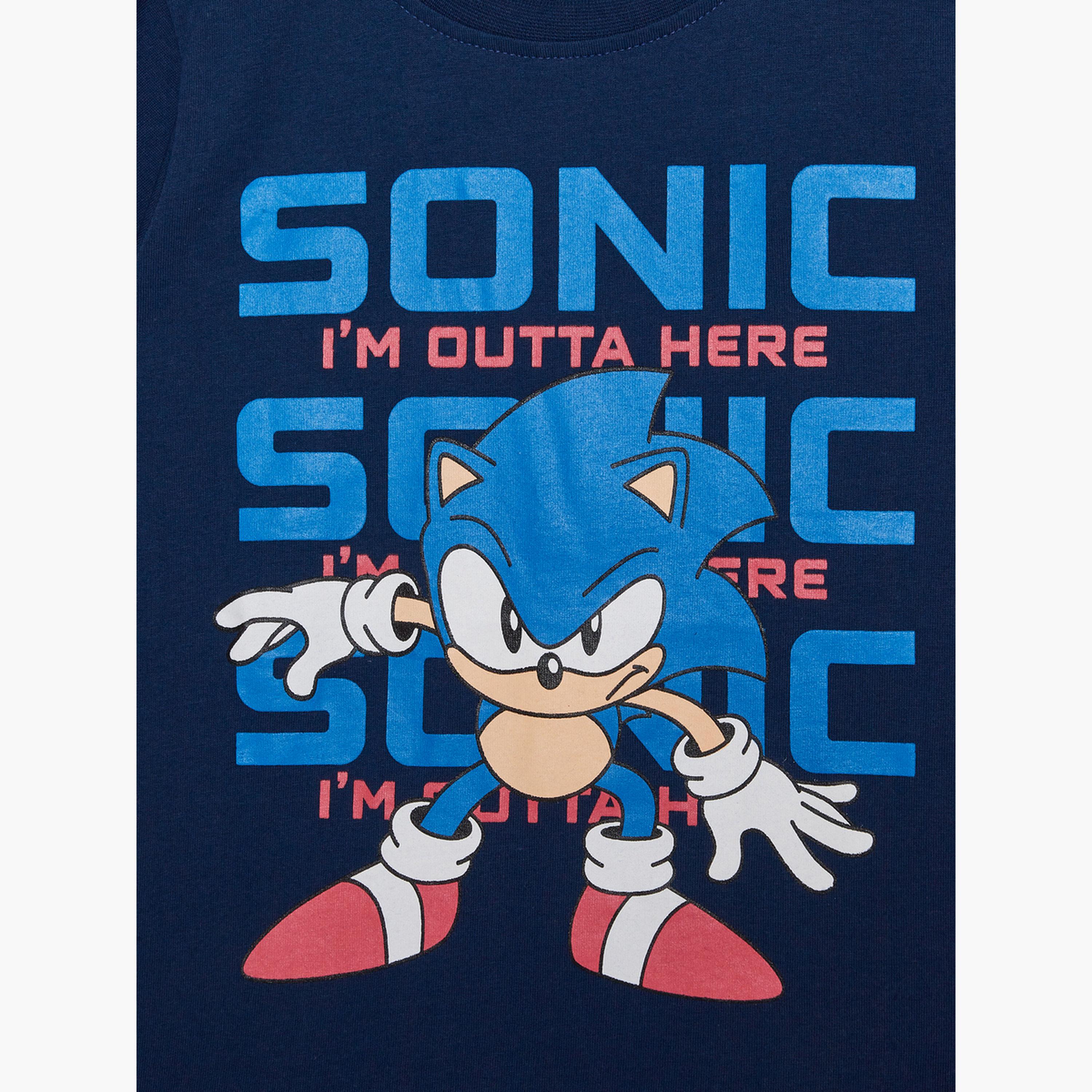Styli Boys Sonic Print Cotton T-Shirt-boys-clothing-tshirtsandpolos-image-3