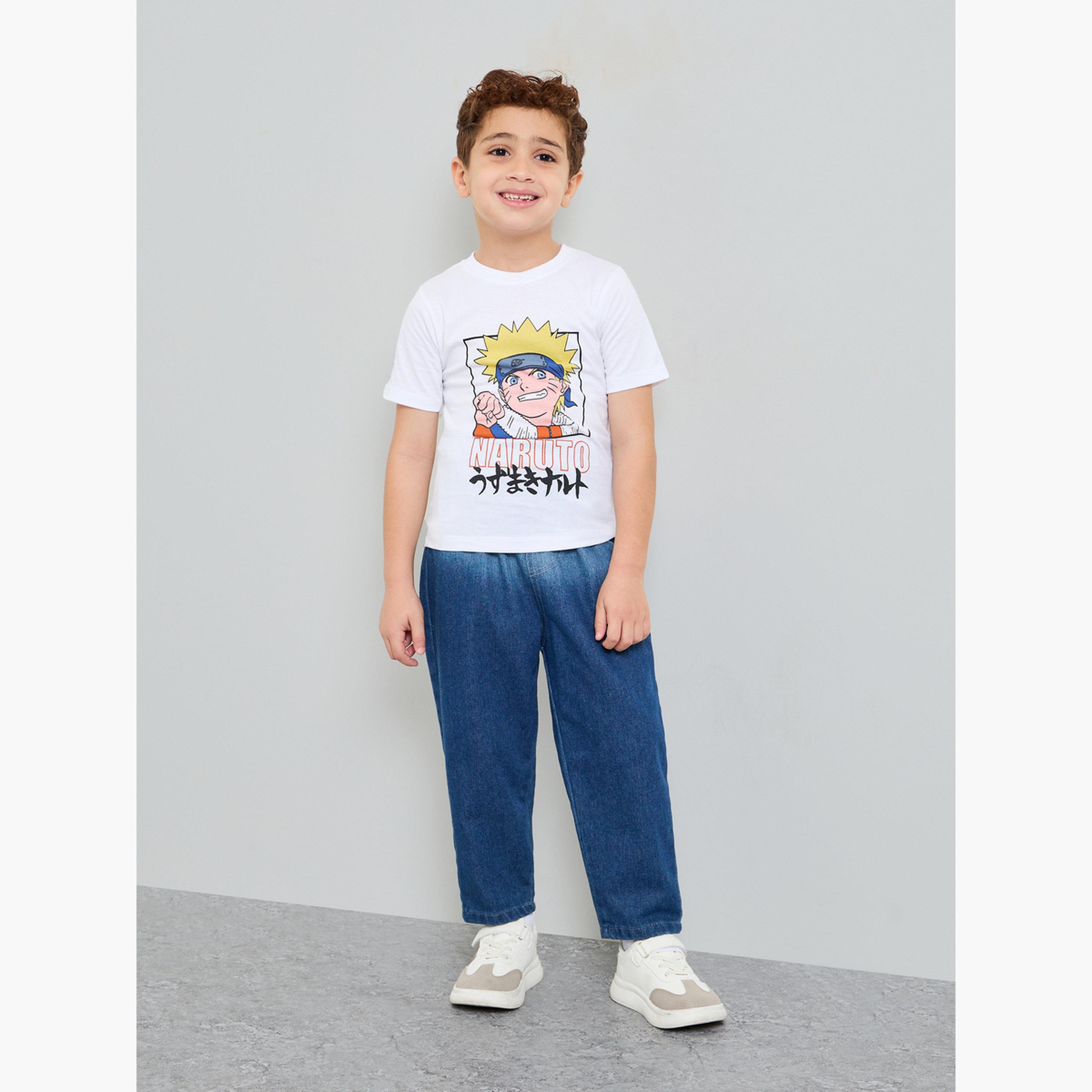 تيشيرت قطن بطبعة ناروتو للأولاد-boys-clothing-tshirtsandpolos-image-2
