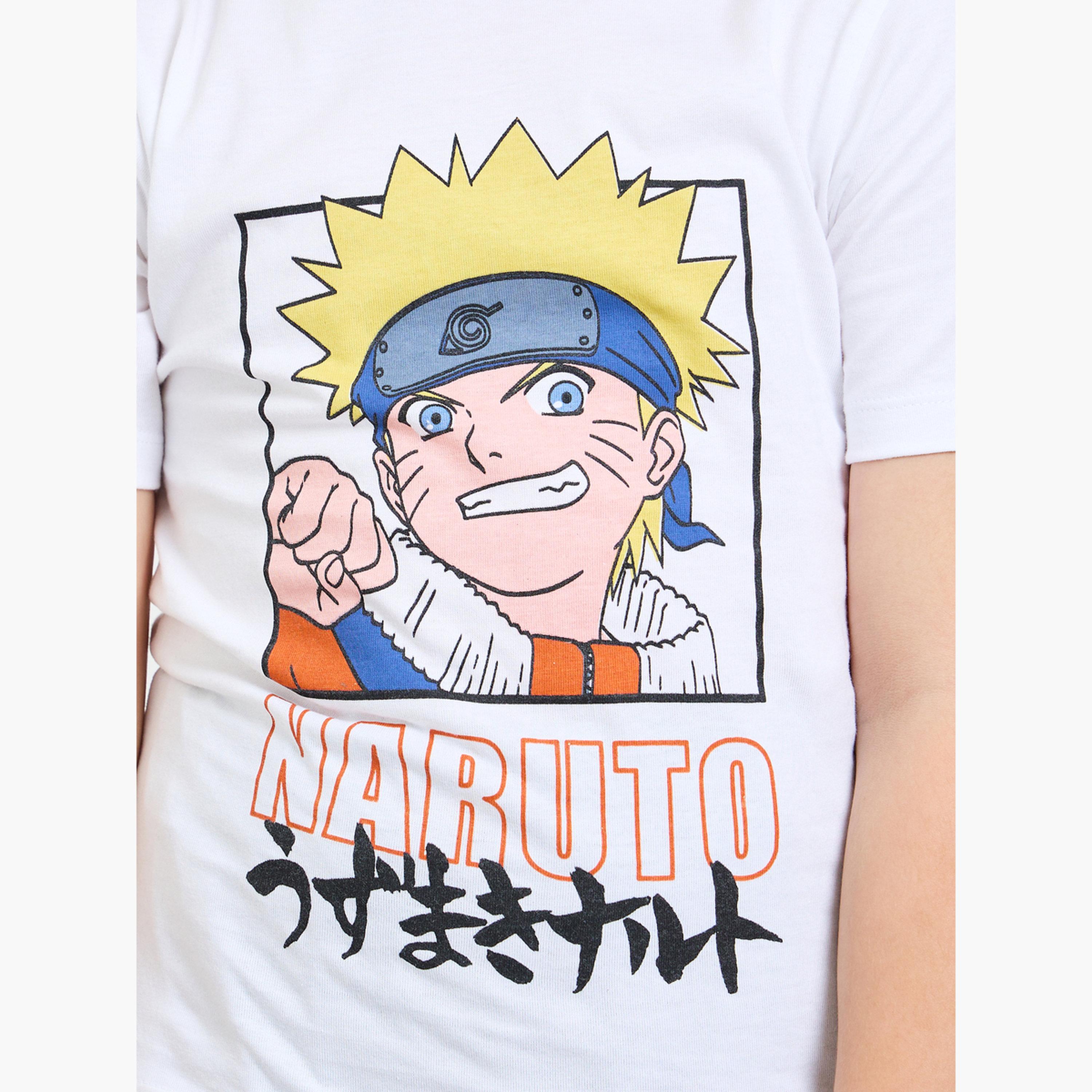 Styli Boys Naruto Print Cotton T-Shirt-boys-clothing-tshirtsandpolos-image-4