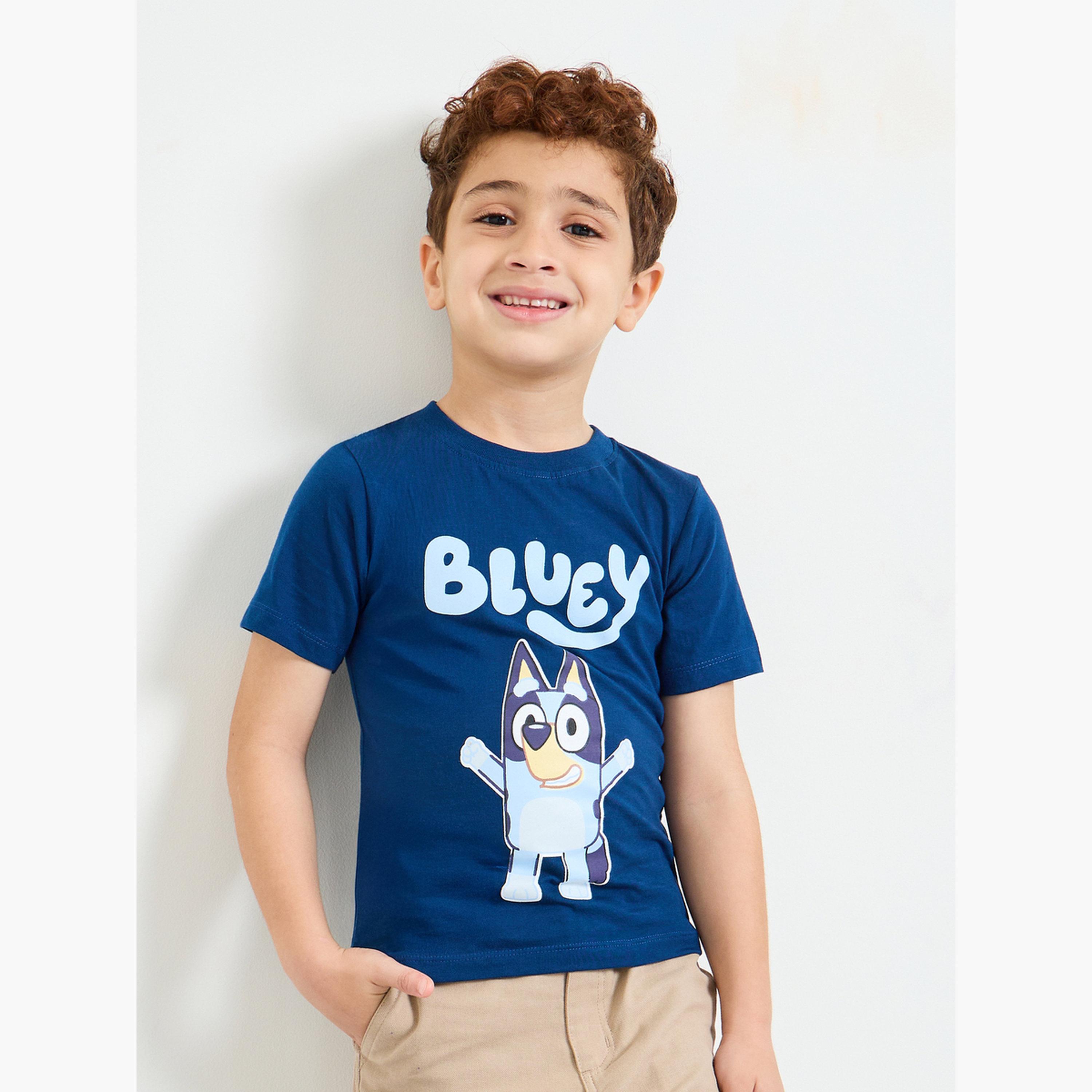 Styli Boys Bluey Print Cotton T-Shirt-boys-clothing-tshirtsandpolos-image-1