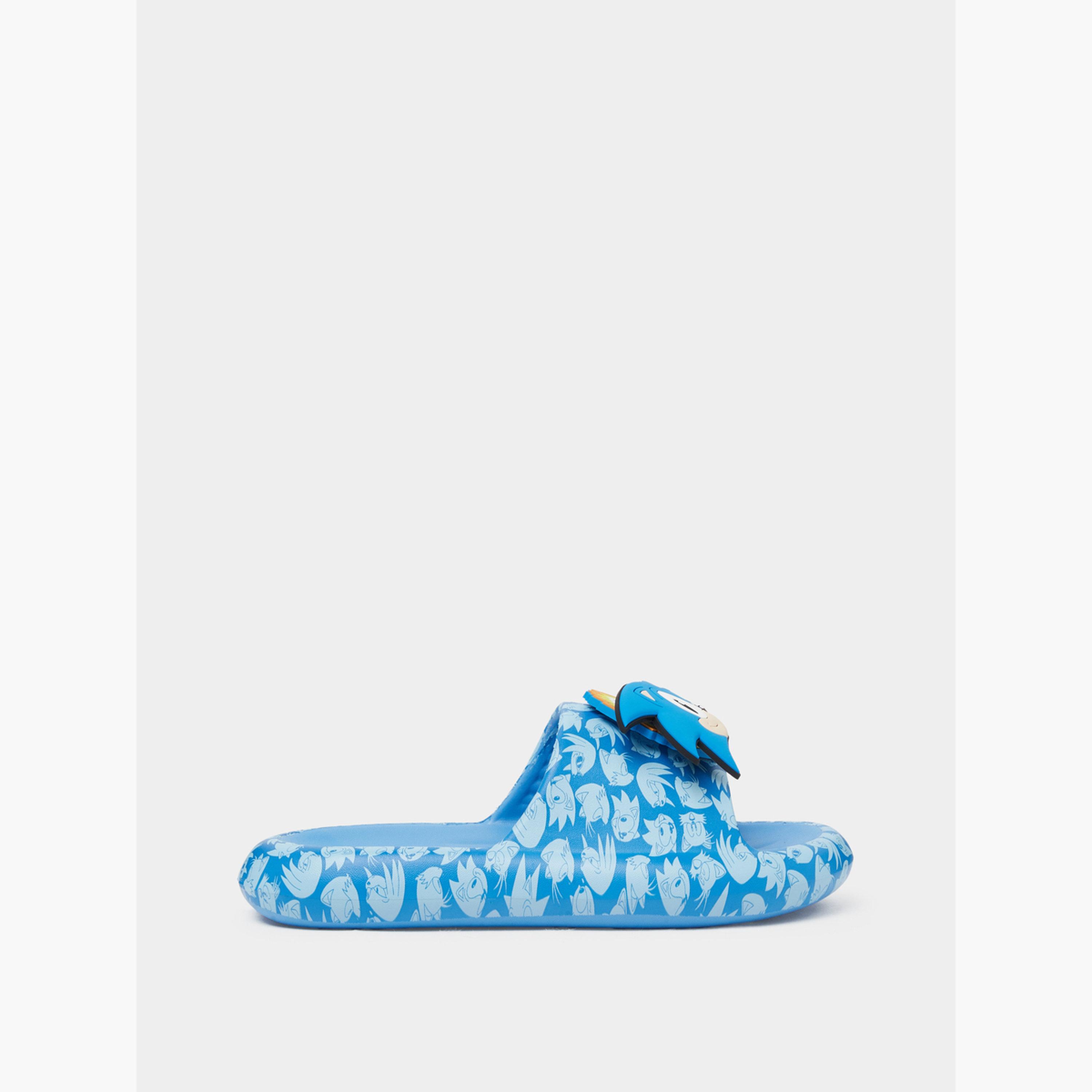 Styli Boys Sonic Printed Slides-boys-shoes-flipflopsandslides-image-2