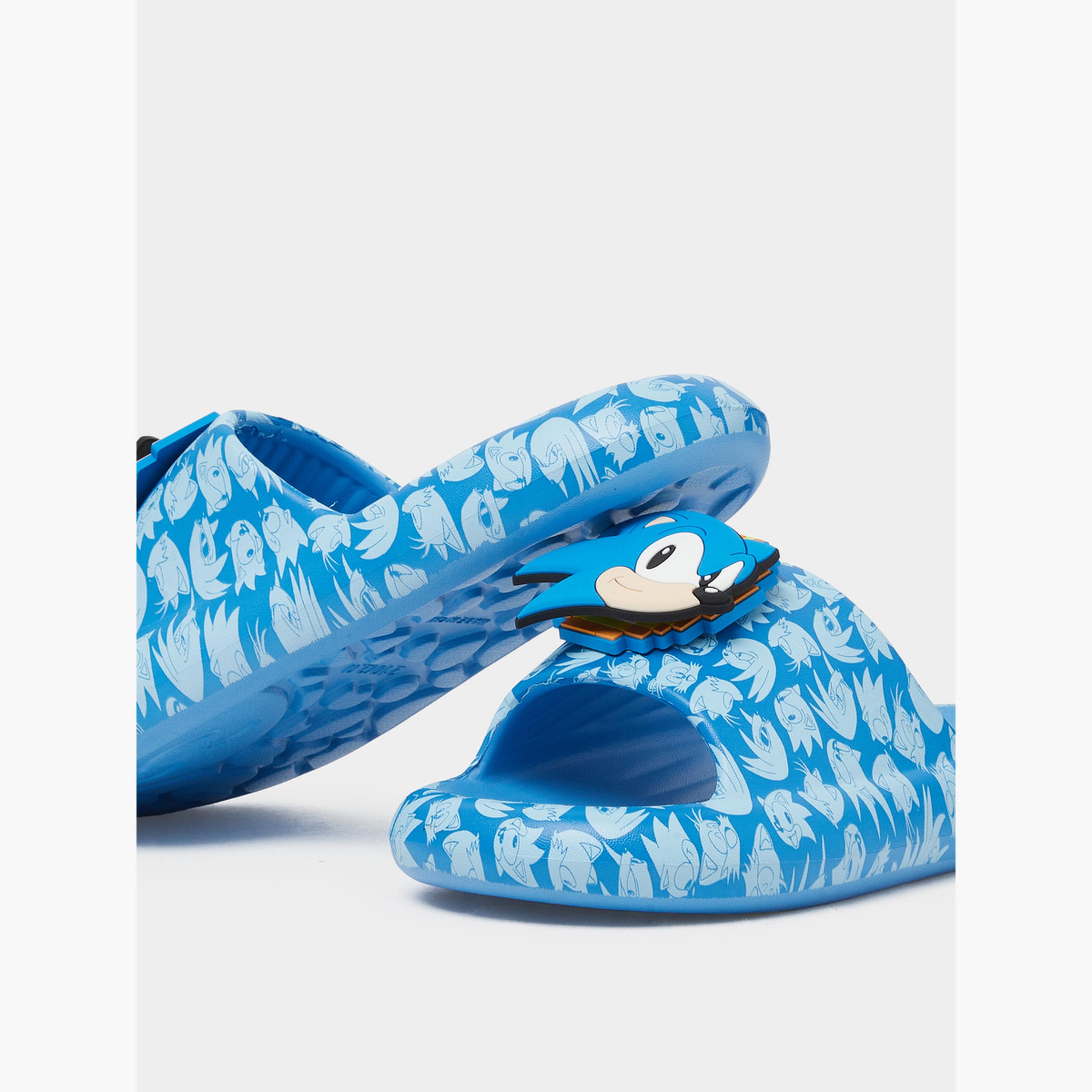Styli Boys Sonic Printed Slides-boys-shoes-flipflopsandslides-image-4