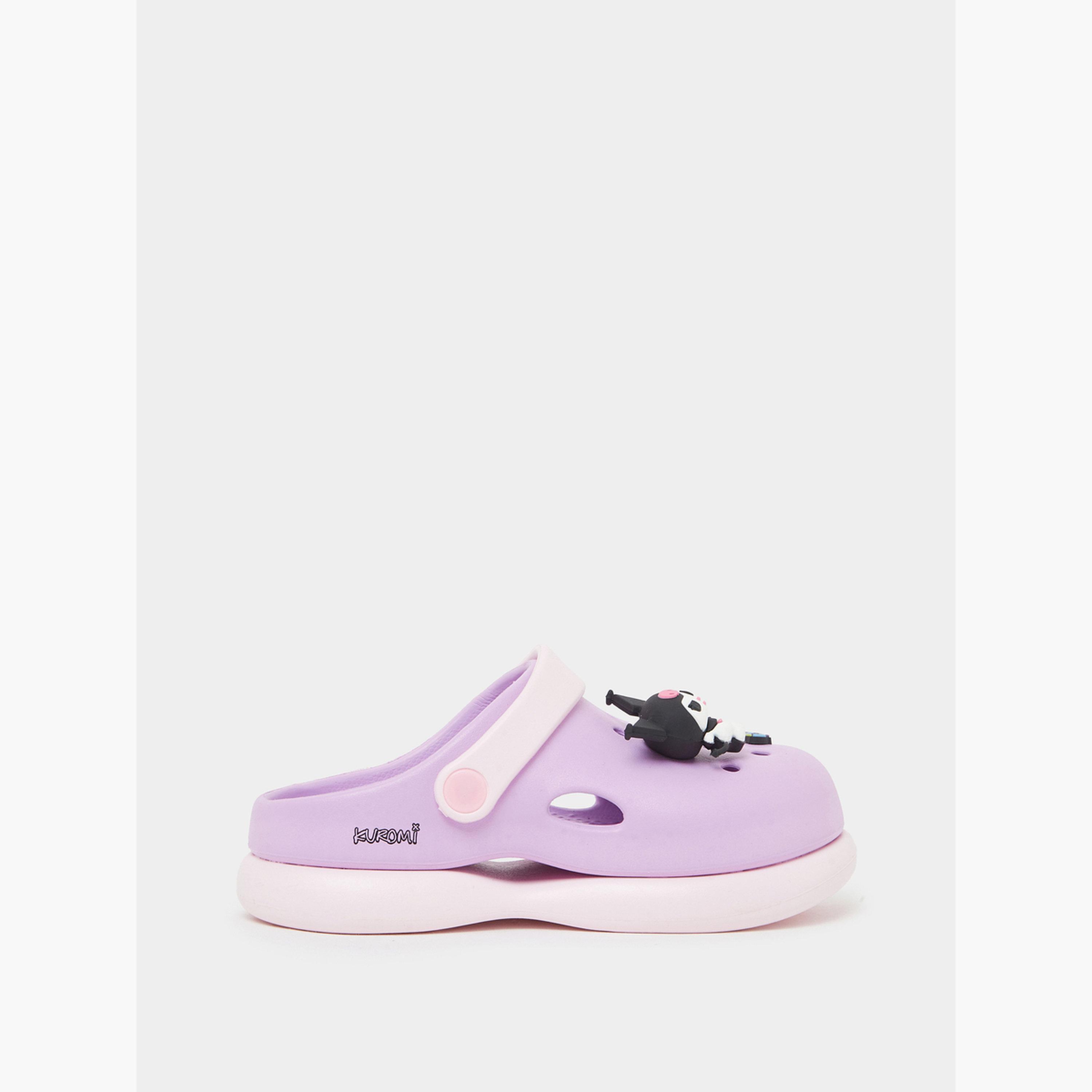 Styli Girls Kuromi Clogs with Charms-girls-shoes-flipflopsandslides-image-2