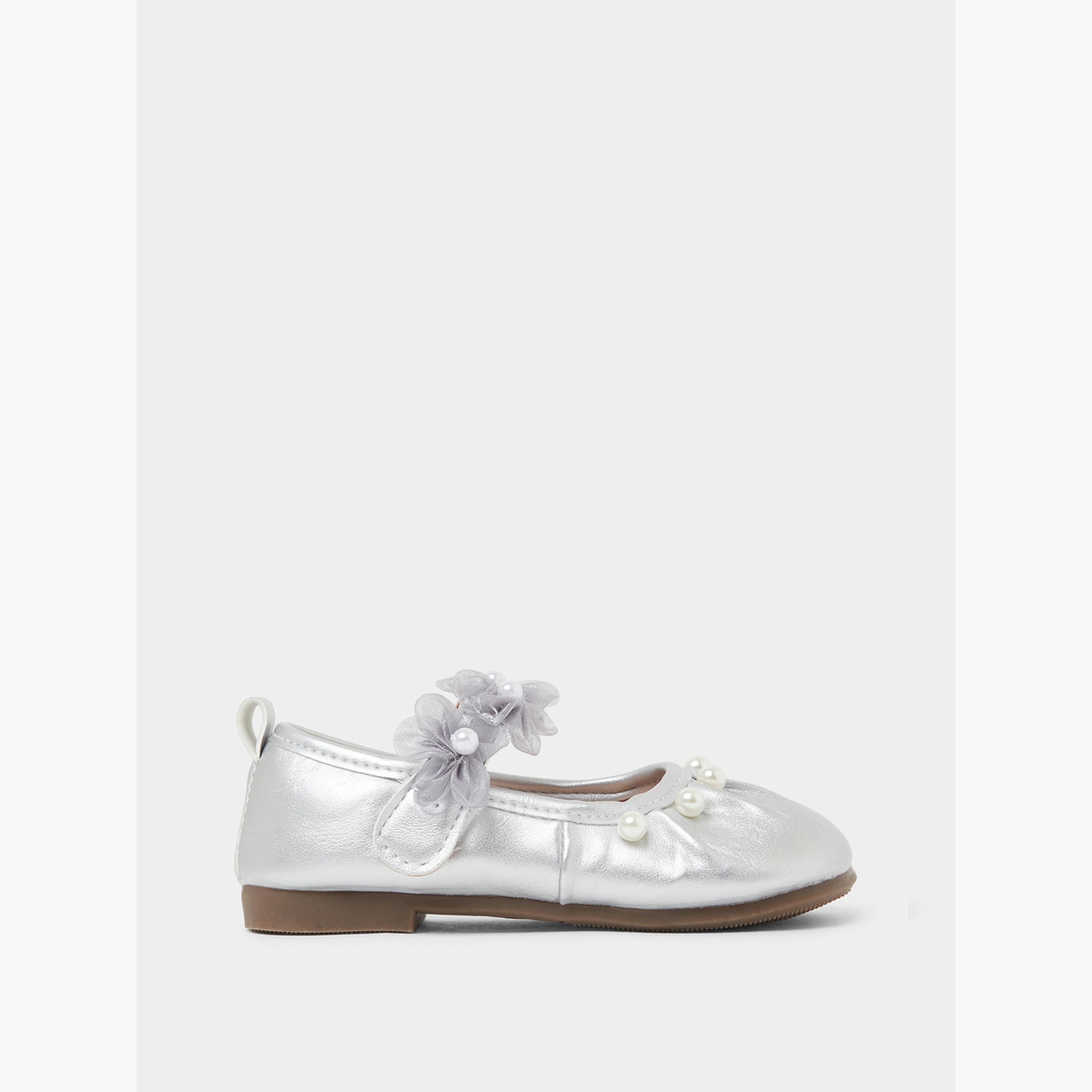 حذاء باليرينا بشريط لاصق ومزين للبنات-girls-shoes-sandals-image-2