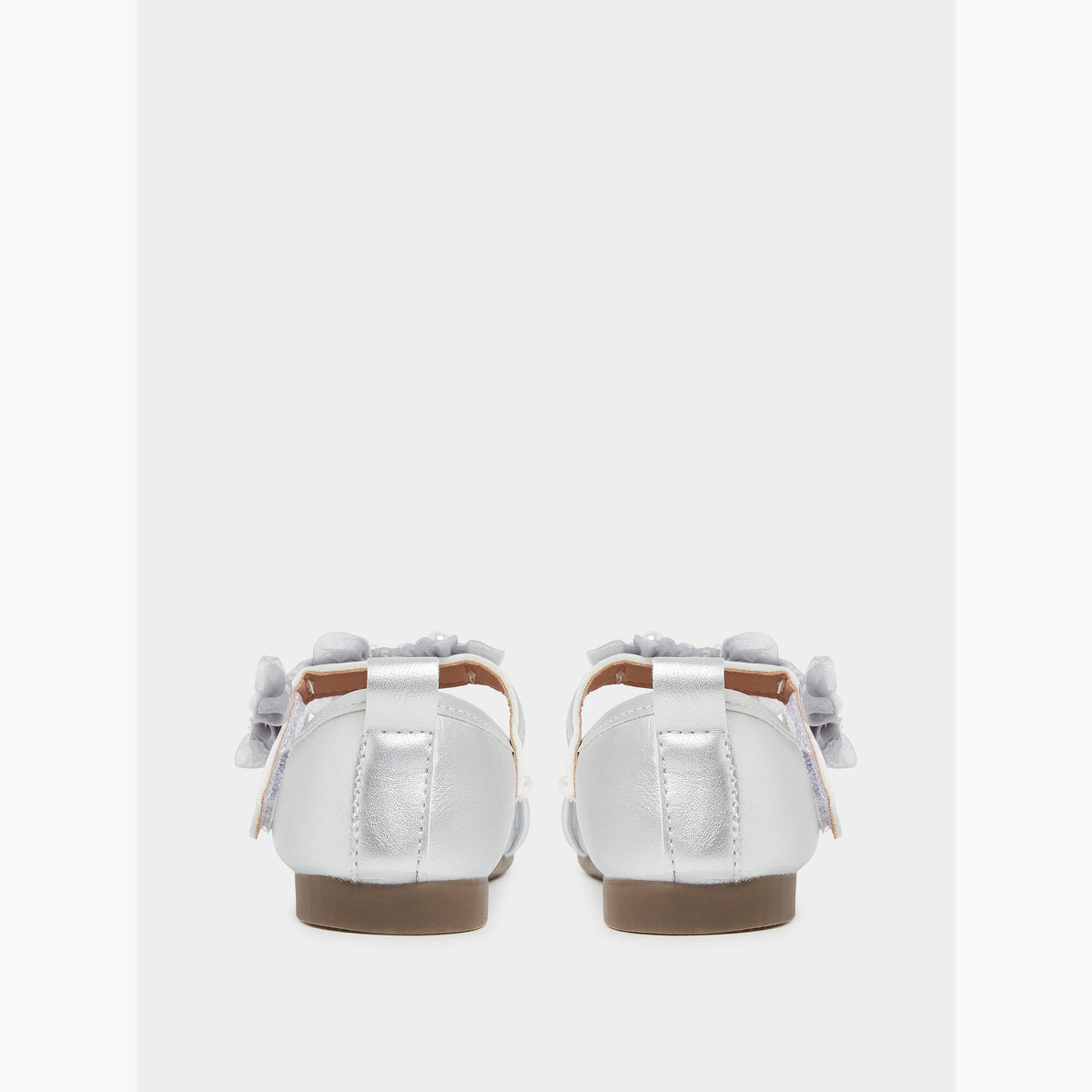 حذاء باليرينا بشريط لاصق ومزين للبنات-girls-shoes-sandals-image-5