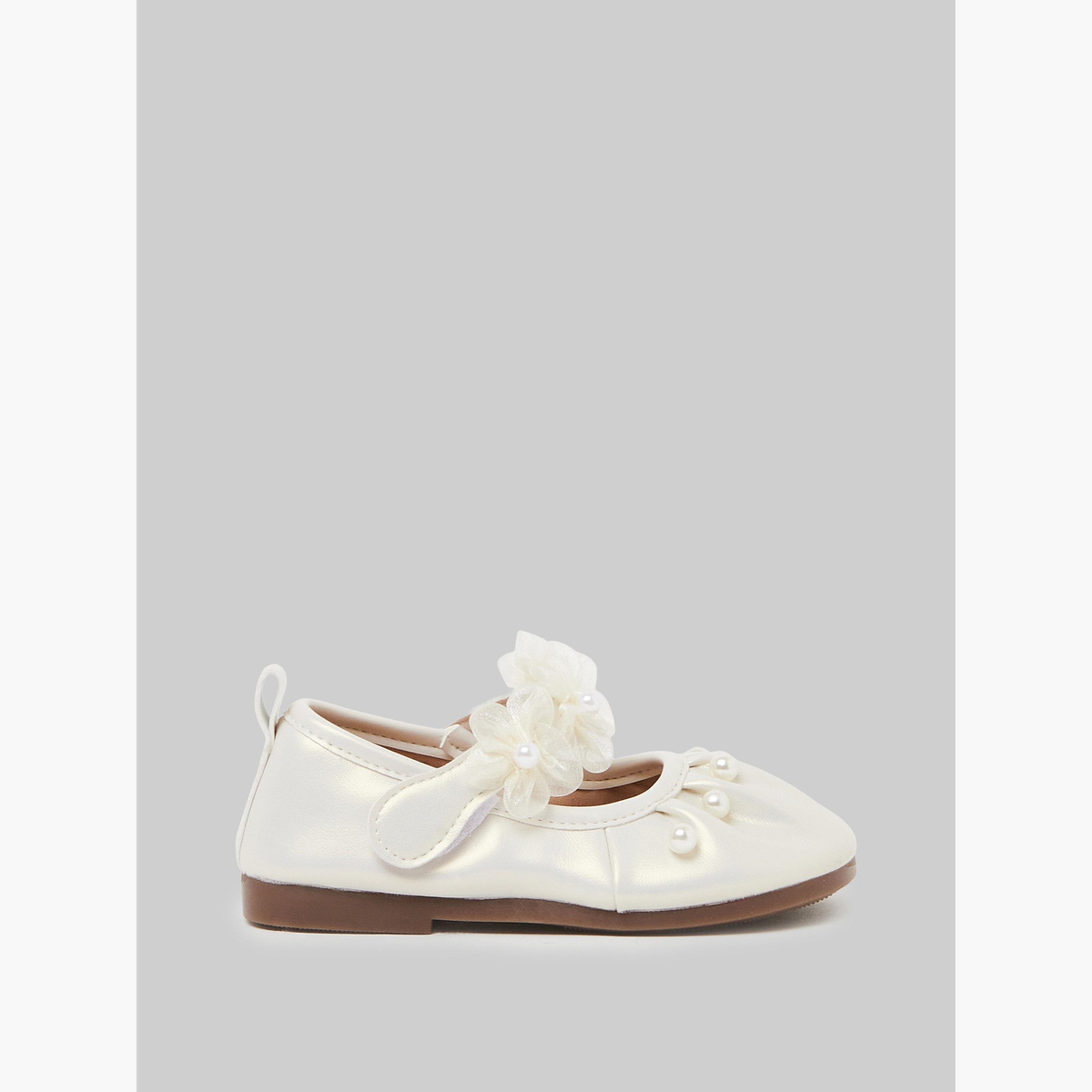 Styli Girls Embellished Velcro Ballerina Shoes-girls-shoes-sandals-image-2