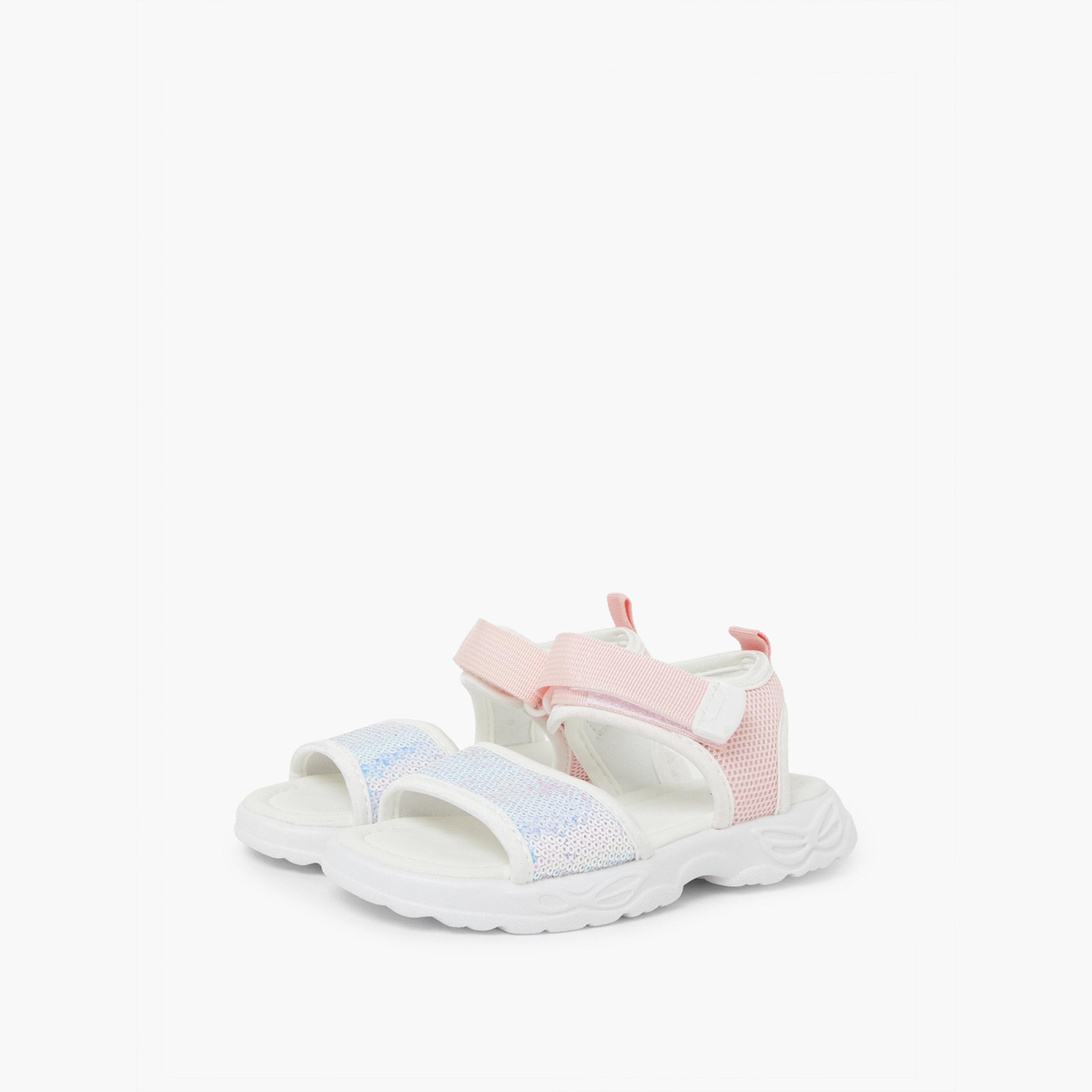 صندل بشريط لاصق ومزين للبنات-girls-shoes-sandals-image-1