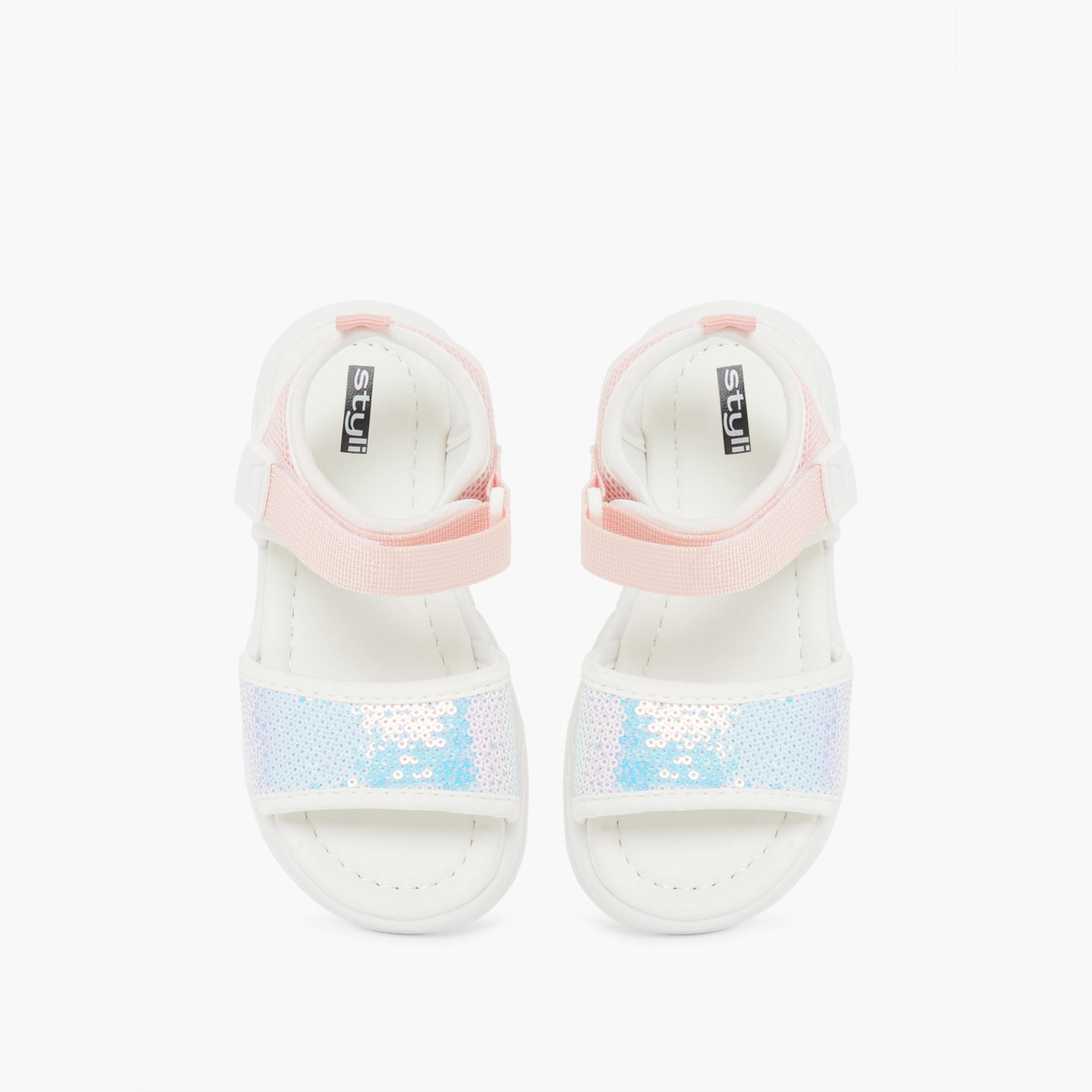 صندل بشريط لاصق ومزين للبنات-girls-shoes-sandals-image-3