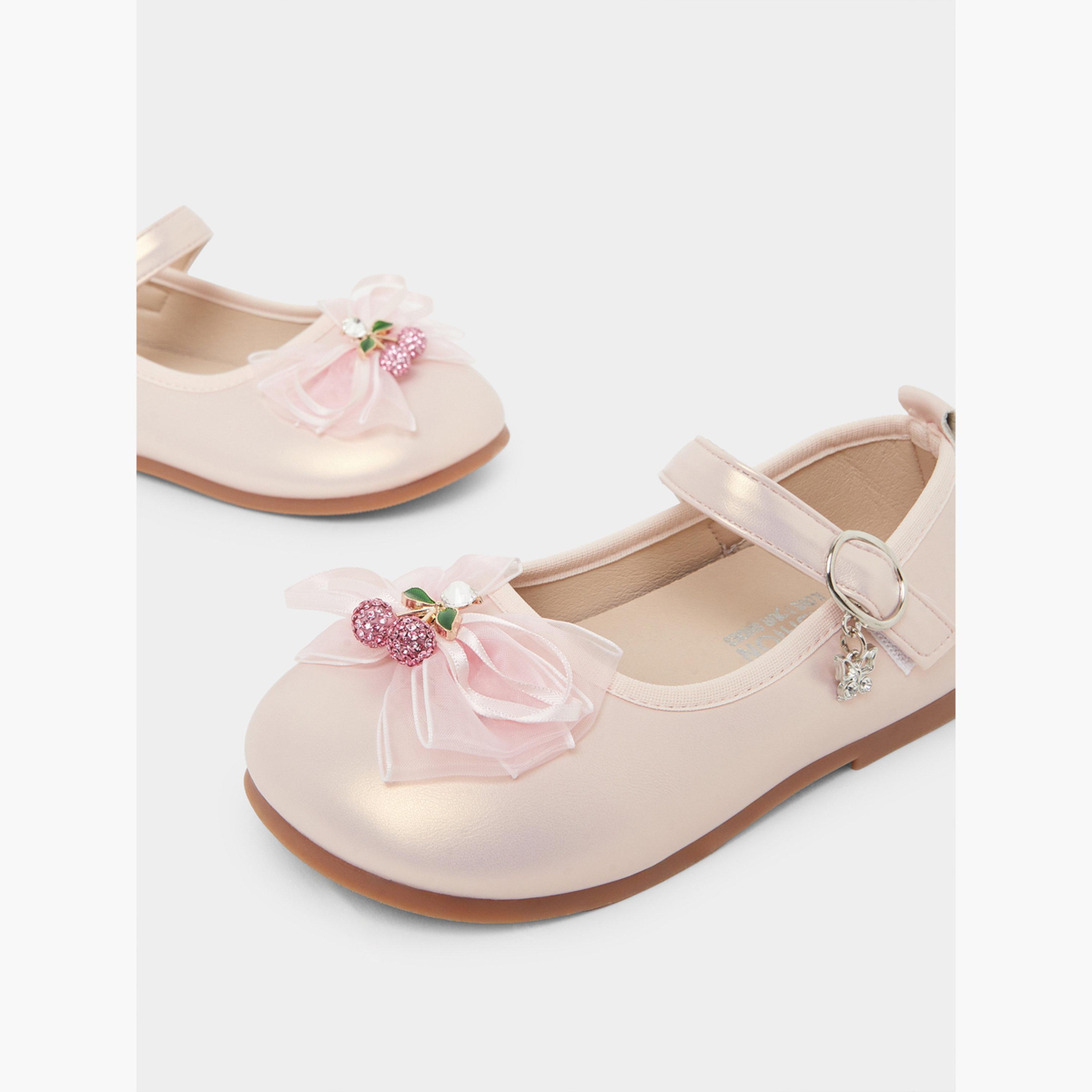 حذاء باليرينا بإبزيم ومزين للبنات-girls-shoes-sandals-image-4