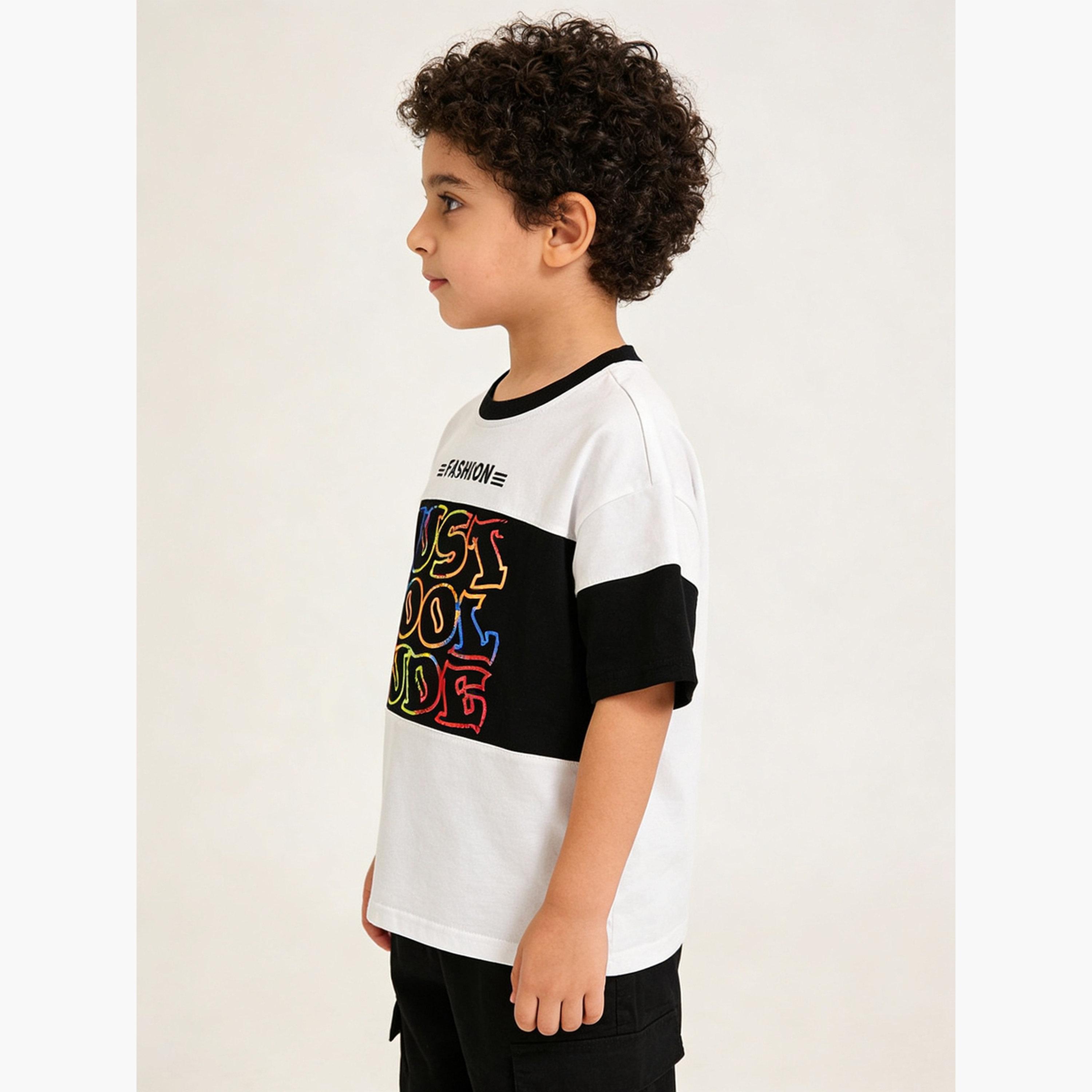 Take Two Boys Graphic Print Cotton T-Shirt with Round Neck-boys-clothing-tshirtsandpolos-image-2